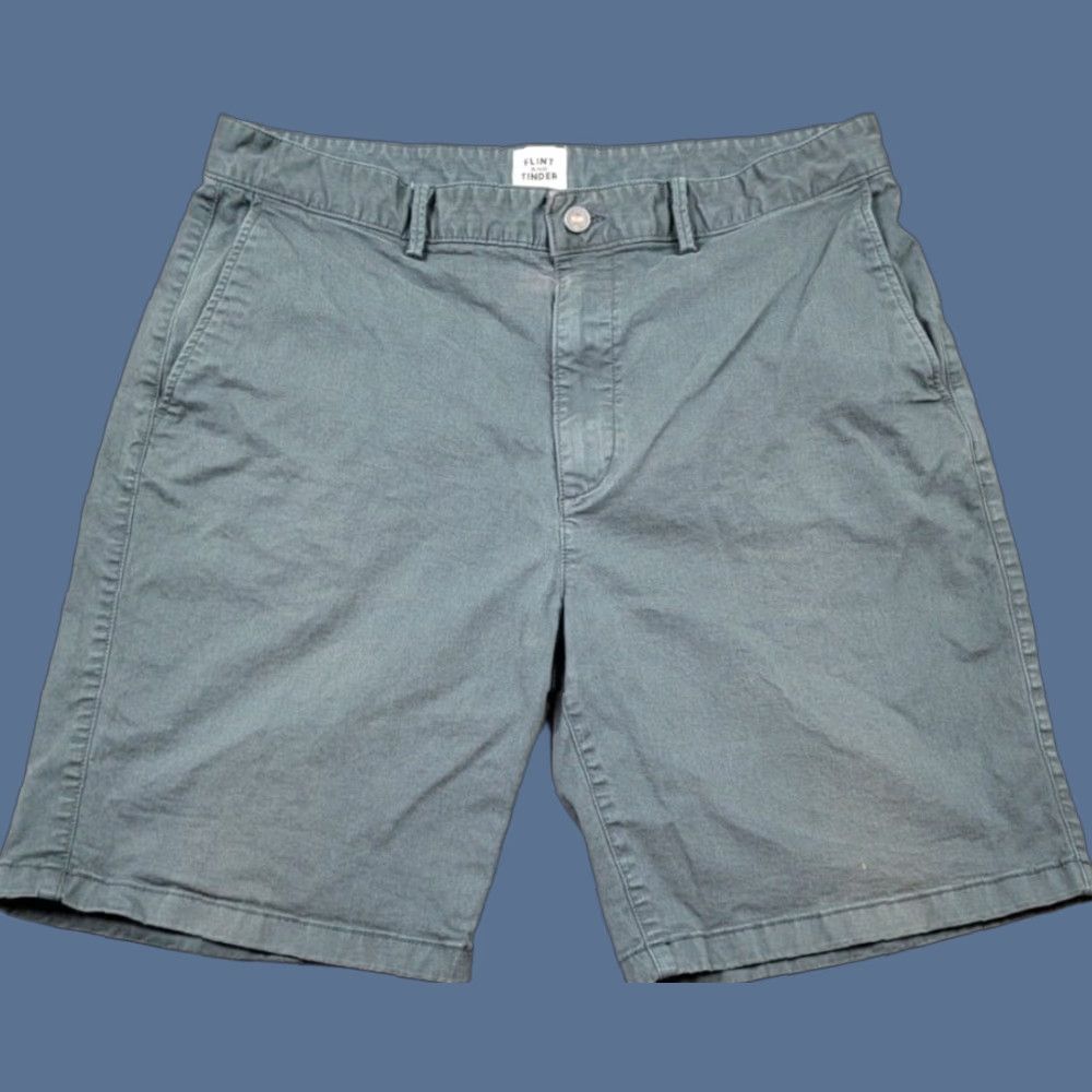 Flint And Tinder Flint and Tinder Shorts Mens 36 Green Flat Front Chino 9'' Inseam Size US 36 / EU 52 - 1 Thumbnail