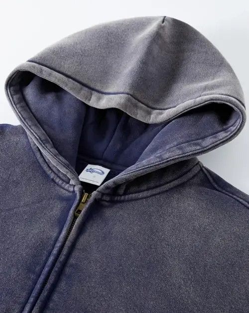 Japanese Brand Ishiguro x Maya Blue Batik Fleece Zippered Hoodie Size US XL / EU 56 / 4 - 4 Thumbnail