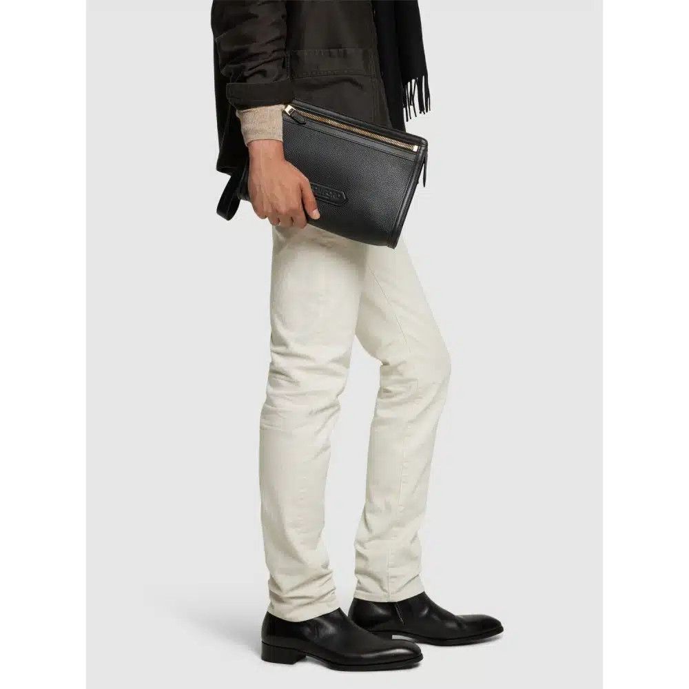 Tom Ford o1loc1c0326 H0561 Size: OS / Grain Leather Messenger Pouch Size ONE SIZE - 2 Thumbnail
