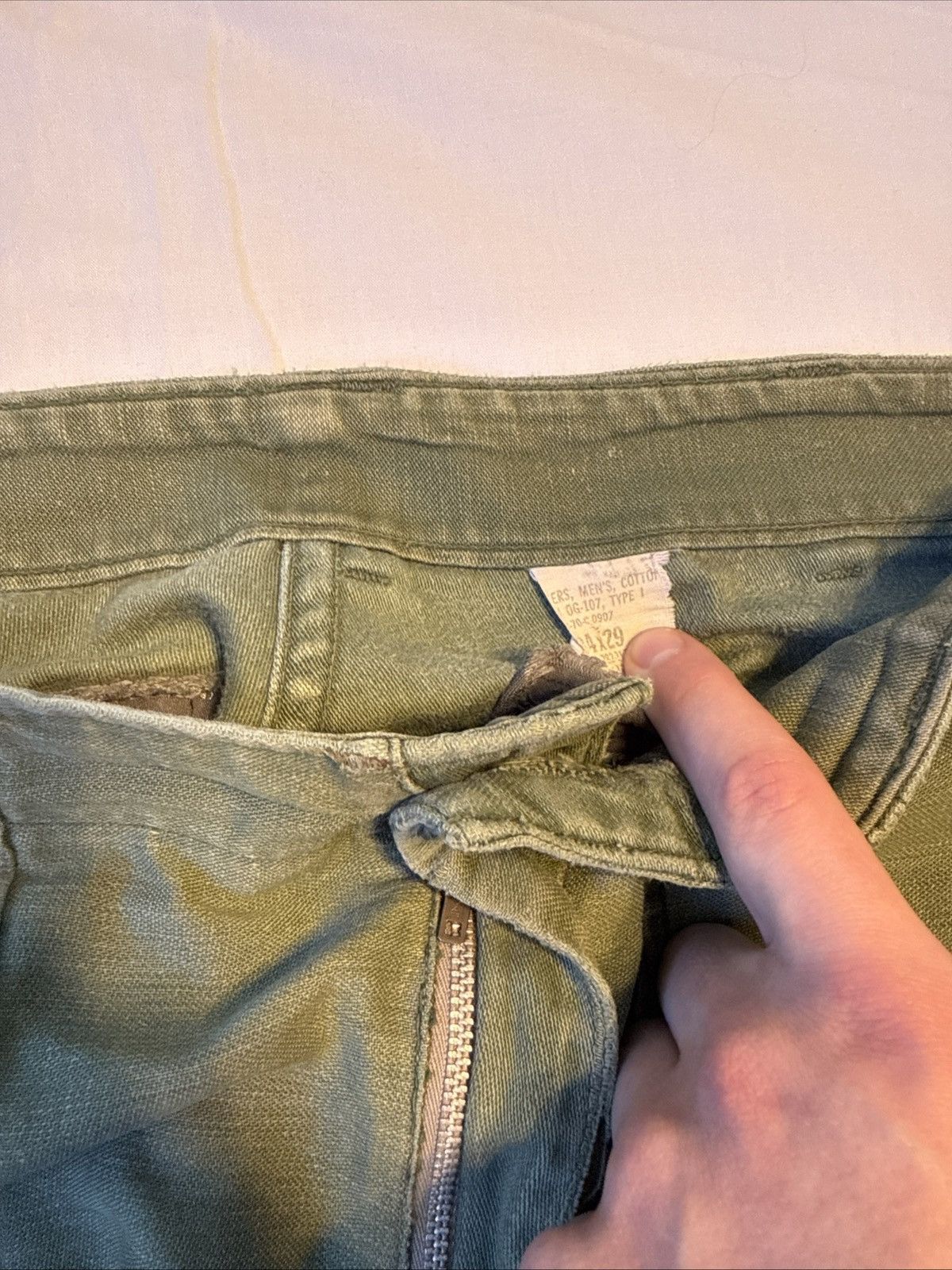 Vintage Vintage 70s OG 107 US Army Vietnam Repaired Green Pants Size US 34 / EU 50 - 2 Thumbnail