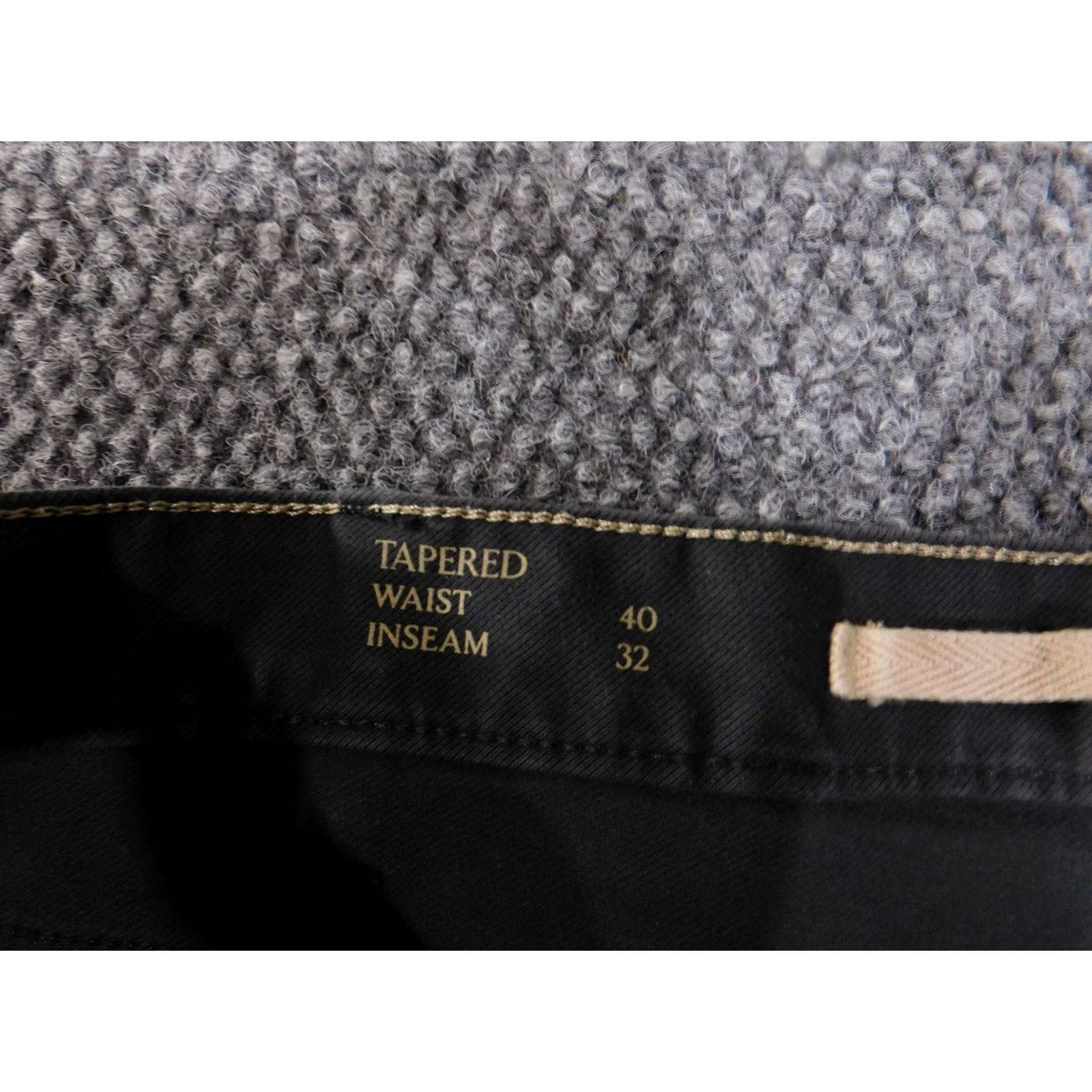 Banana Republic Banana Republic Mens Pants 40x32 Black Tapered Stretch Comfort Chino Flat Front Slim Front Logo 5-Pocket Workwear Casual Business Mens Size US 40 / EU 56 - 3 Thumbnail