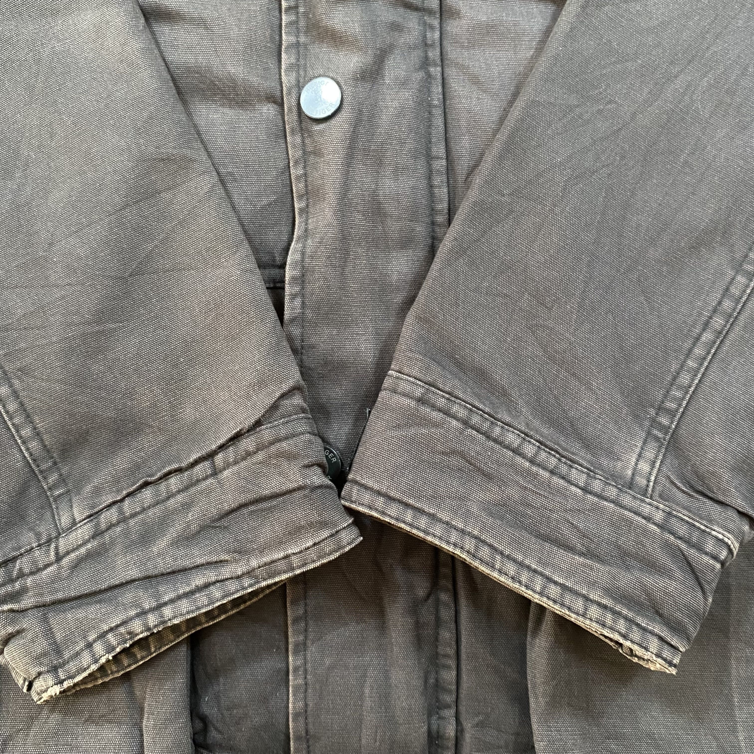 Tommy Hilfiger VTG Tommy Hilfiger Waxed Utility Hooded Field Jacket-J662 Size US XL / EU 56 / 4 - 13 Thumbnail