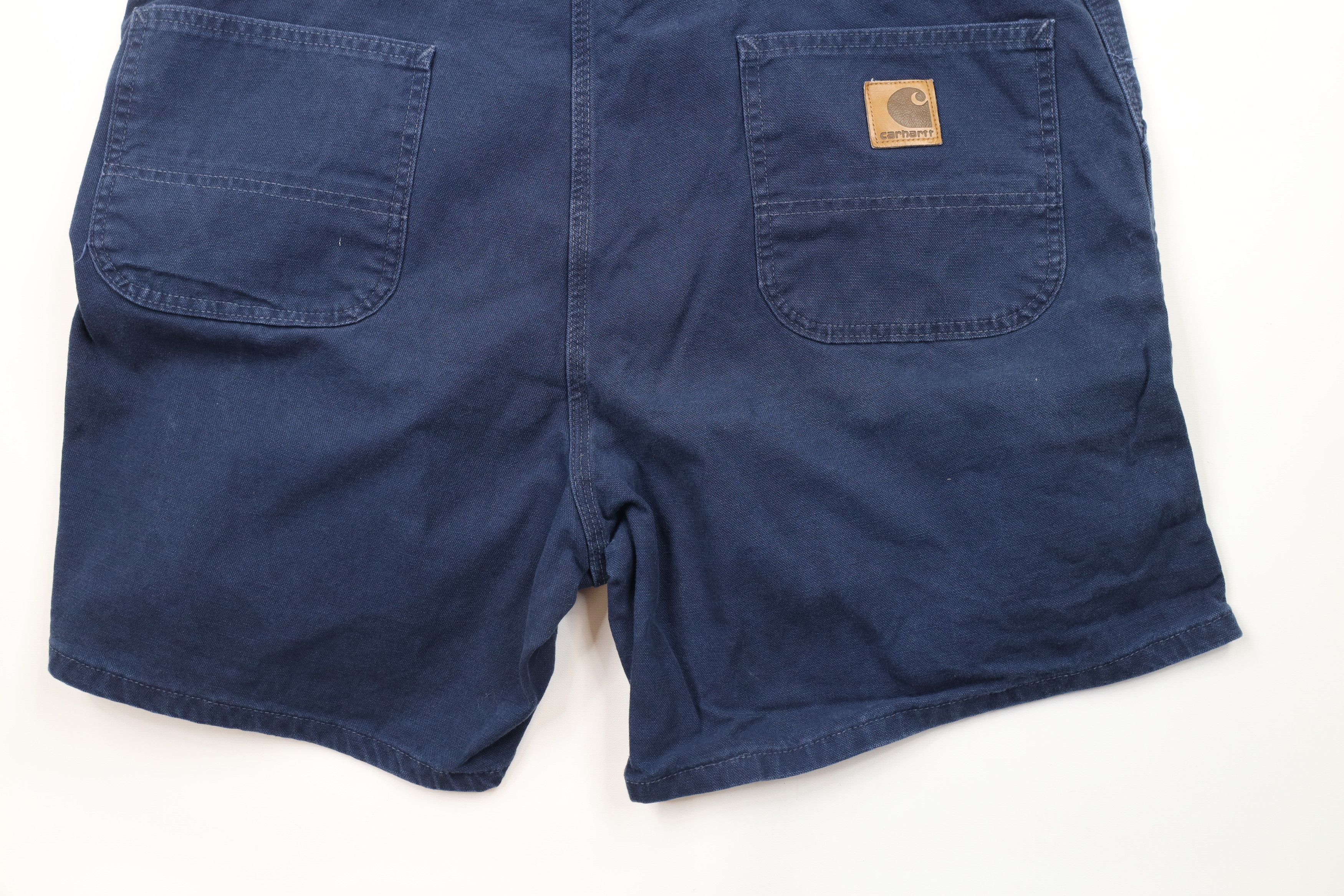 Carhartt × Vintage Vintage 90s Carhartt Above Knee Canvas Shorts Navy Blue USA Size US 44 / EU 60 - 10 Thumbnail