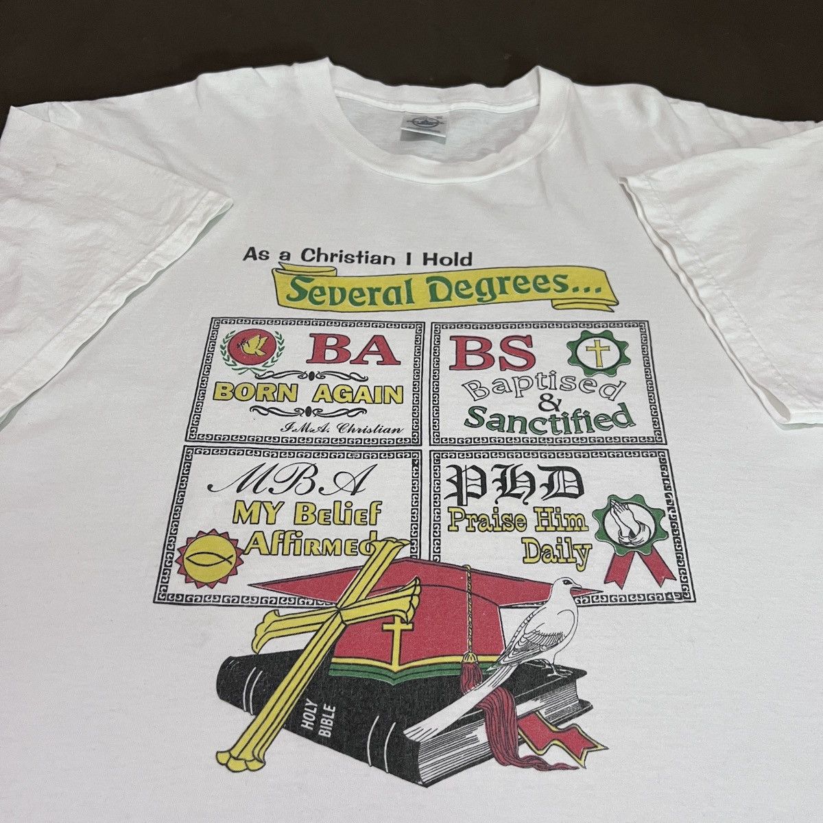 Other Vintage Several Degrees Jesus God Holy Bible Promo Tee XL Size US XL / EU 56 / 4 - 1 Thumbnail