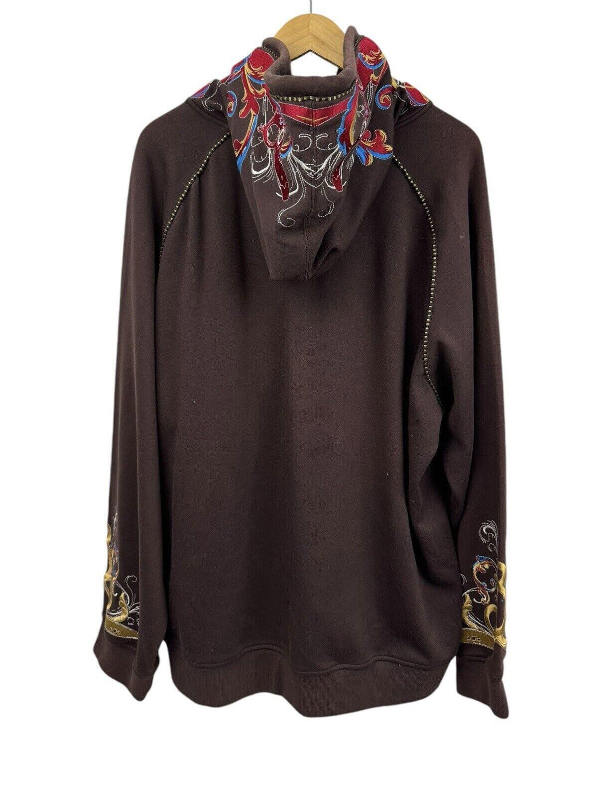 Designer Vintage Artful Dodger Y2K Brown Zip Up Hoodie 4XL Size US 44 / EU 60 - 7 Thumbnail