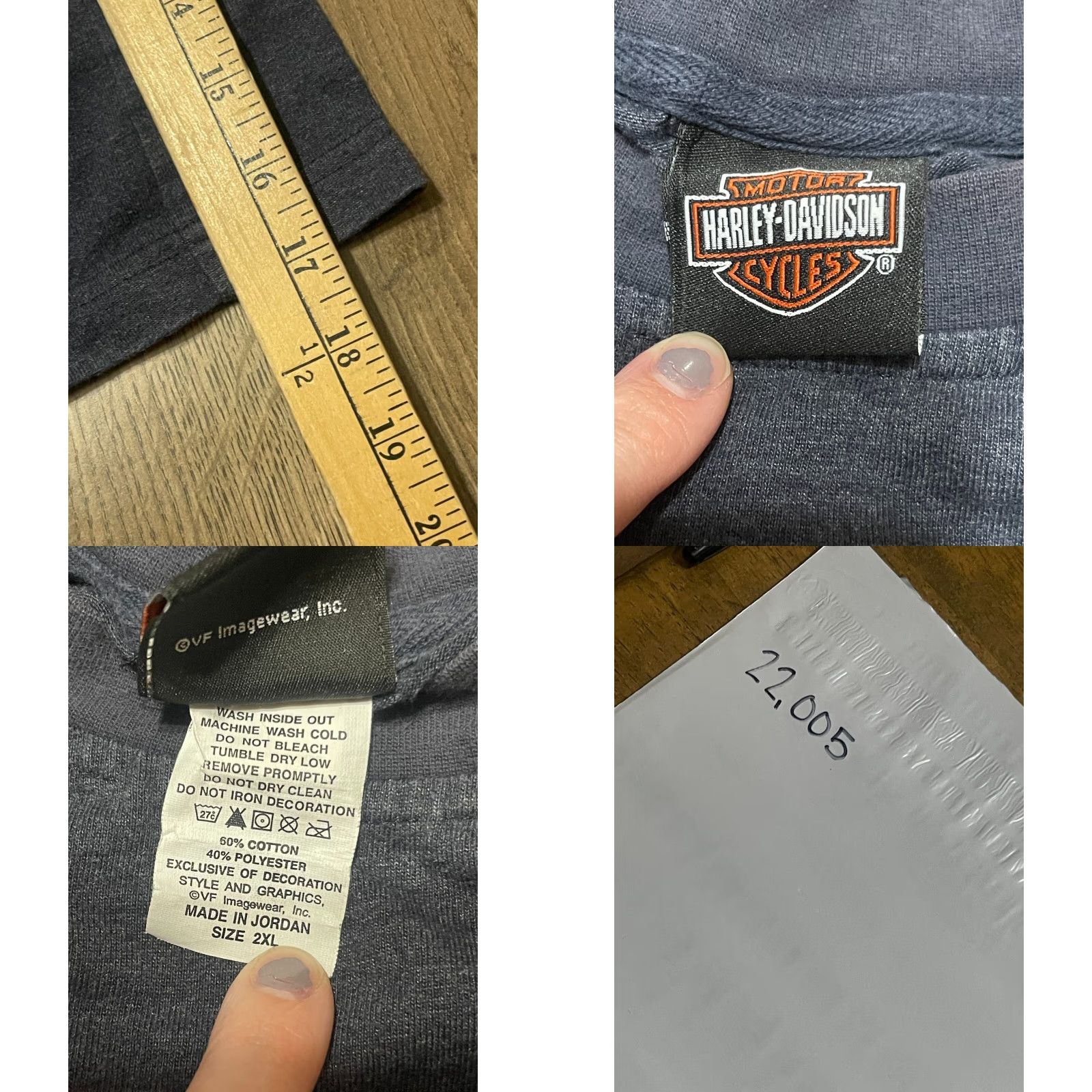 Harley Davidson Harley-Davidson Shirt Men's 2XL Gray Shoulder Patches Size US XXL / EU 58 / 5 - 8 Thumbnail