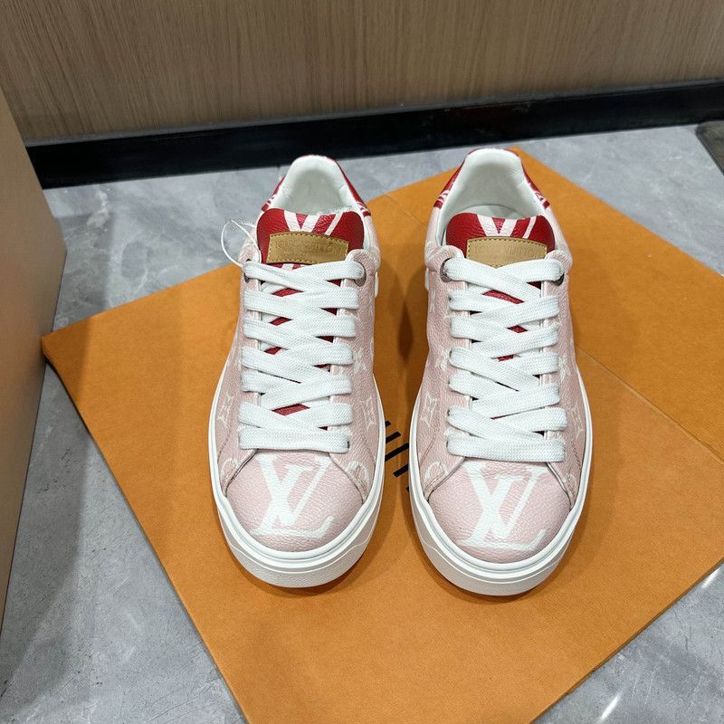 Louis Vuitton Louis Vuitton Stylish Pink Leather Sneakers - Size US 6.5 / EU 39-40 - 2 Thumbnail