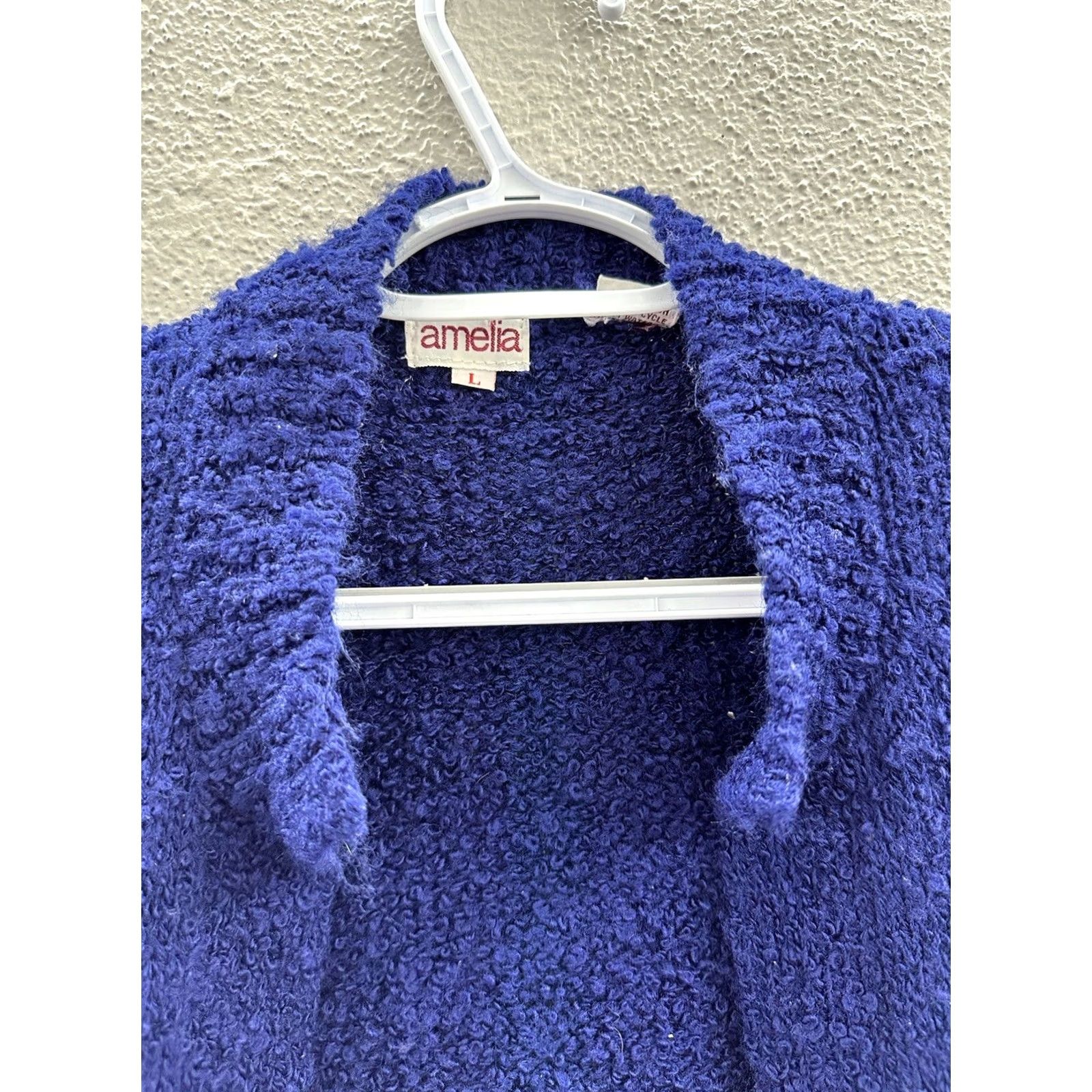 Vintage Womens Amelia Cardigan Size Large Blue Sleeveless Open Front Size L / US 10 / IT 46 - 2 Thumbnail