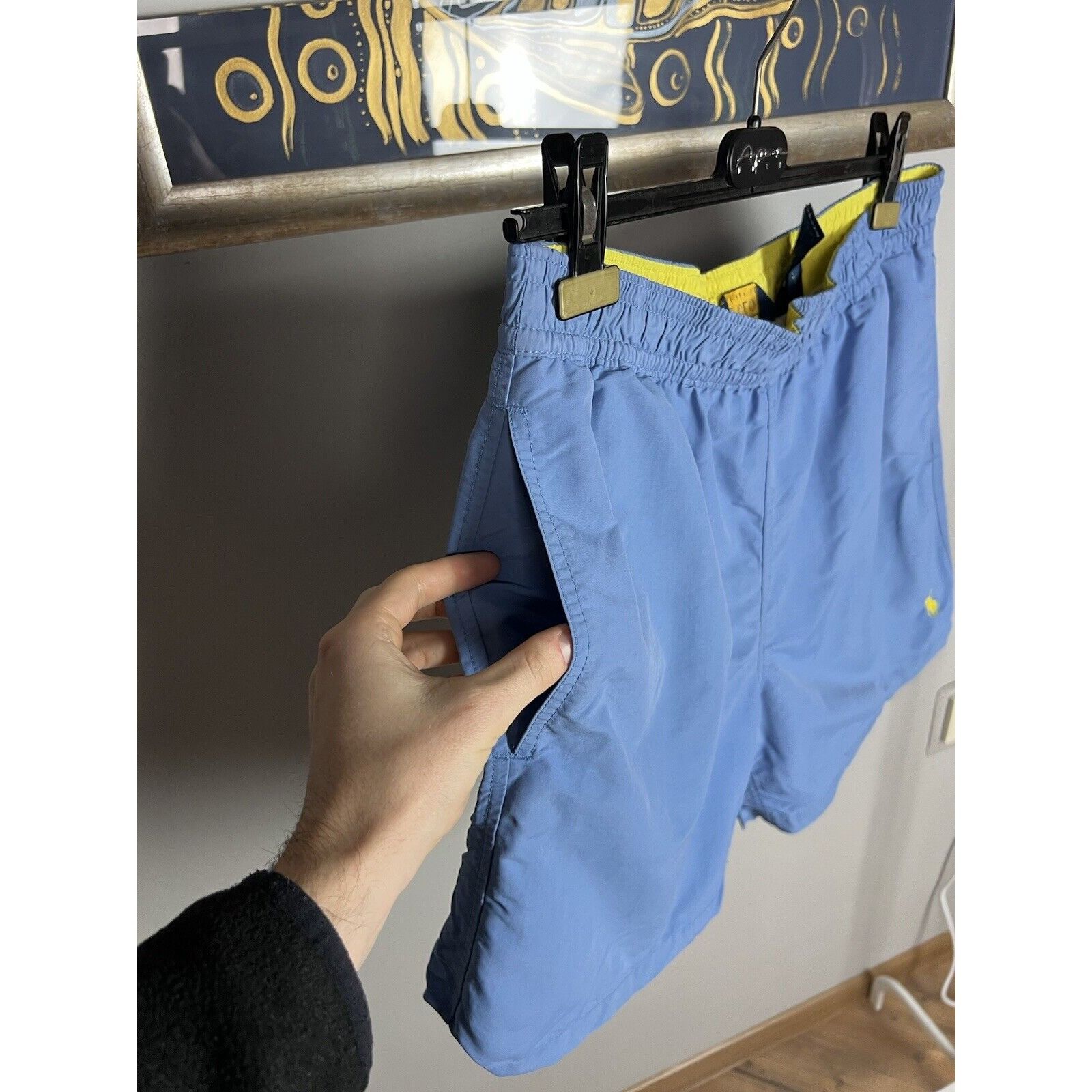 Polo Ralph Lauren Polo Ralph Lauren Men`s Blue Yellow Pool Shorts Size Size US 36 / EU 52 - 4 Thumbnail