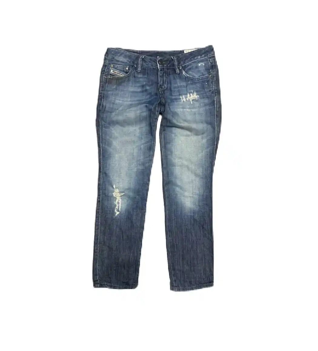 image of Vintage Diesel Industry Faded Blue Women Jeans in Blue Denim (Size 29)
