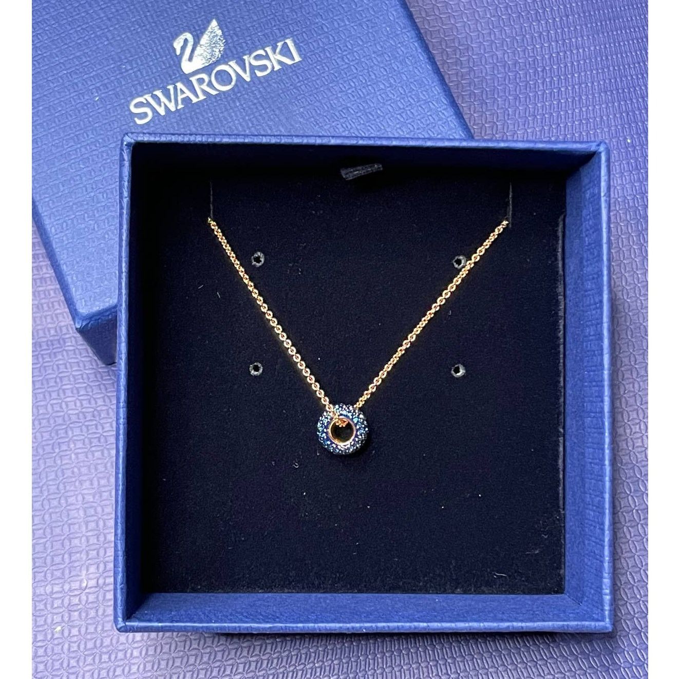 Swarovski Swarovski Stone Round Blue Necklace Size ONE SIZE - 1 Thumbnail