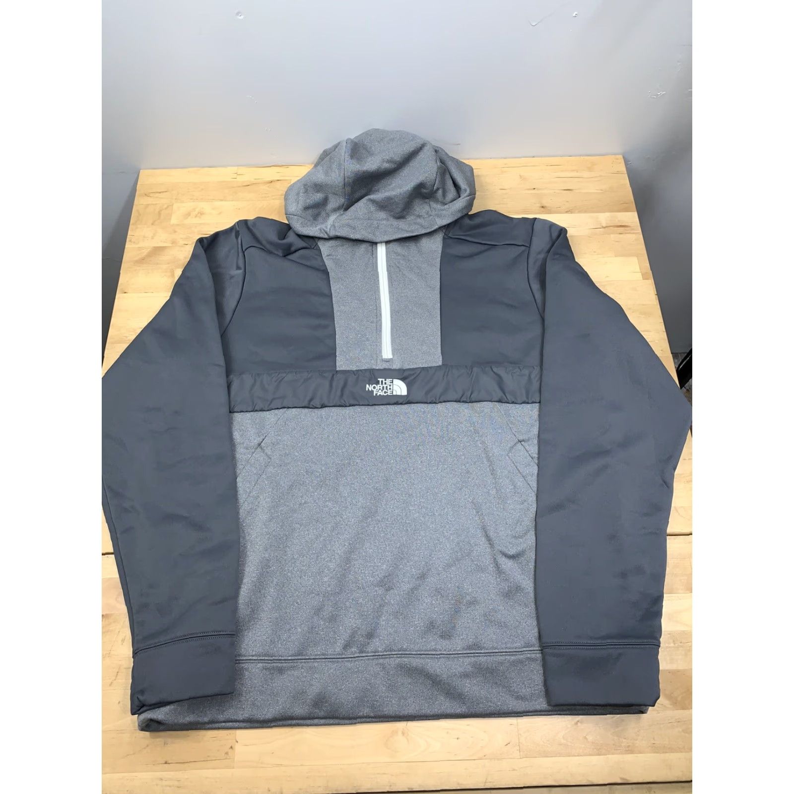 The North Face The North Face Pullover Sweatshirt 1/4 Zip Hooded Fleece Gray XL Men Outdoor Casual Size US XL / EU 56 / 4 - 2 Thumbnail