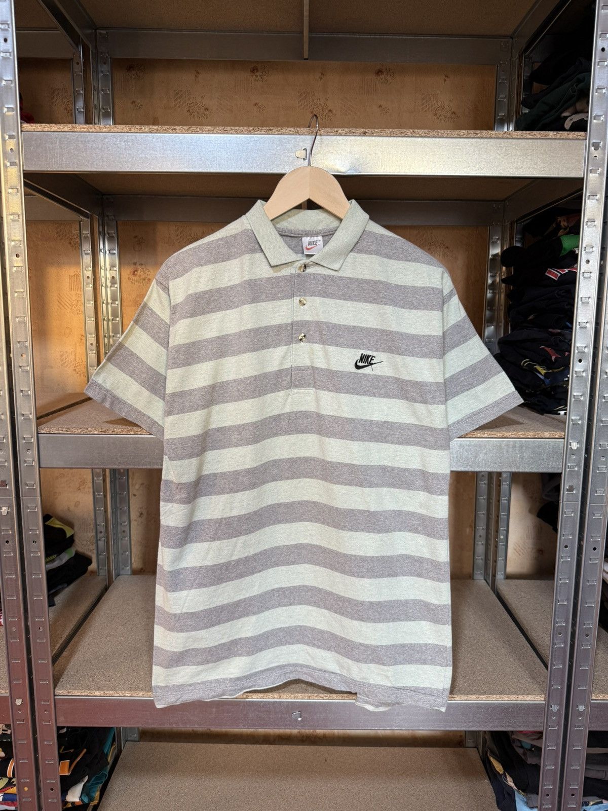 Nike × Vintage 🇺🇸 Vintage 90s Nike Polo T-shirt Made In USA Y2K Hype Size US M / EU 48-50 / 2 - 1 Thumbnail