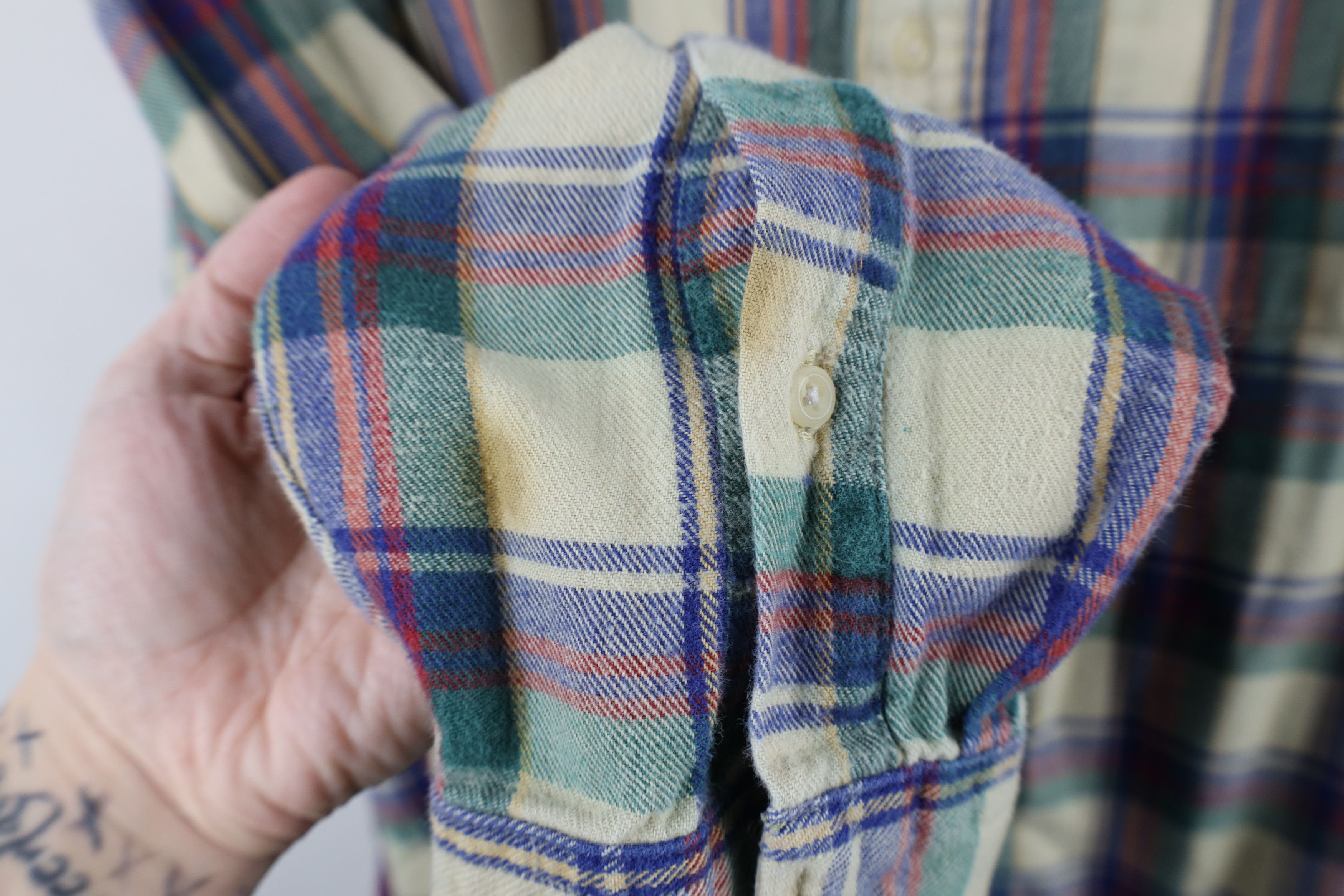 Vintage Vintage 90s Streetwear Flannel Collared Button Down Shirt Size US L / EU 52-54 / 3 - 7 Thumbnail