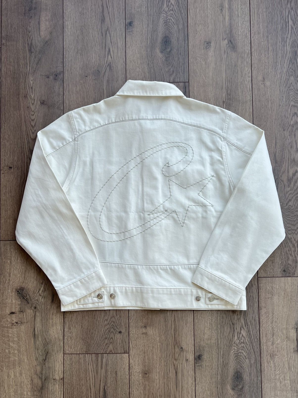 Corteiz Corteiz C-Star White Denim Jacket Medium Size US M / EU 48-50 / 2 - 2 Thumbnail