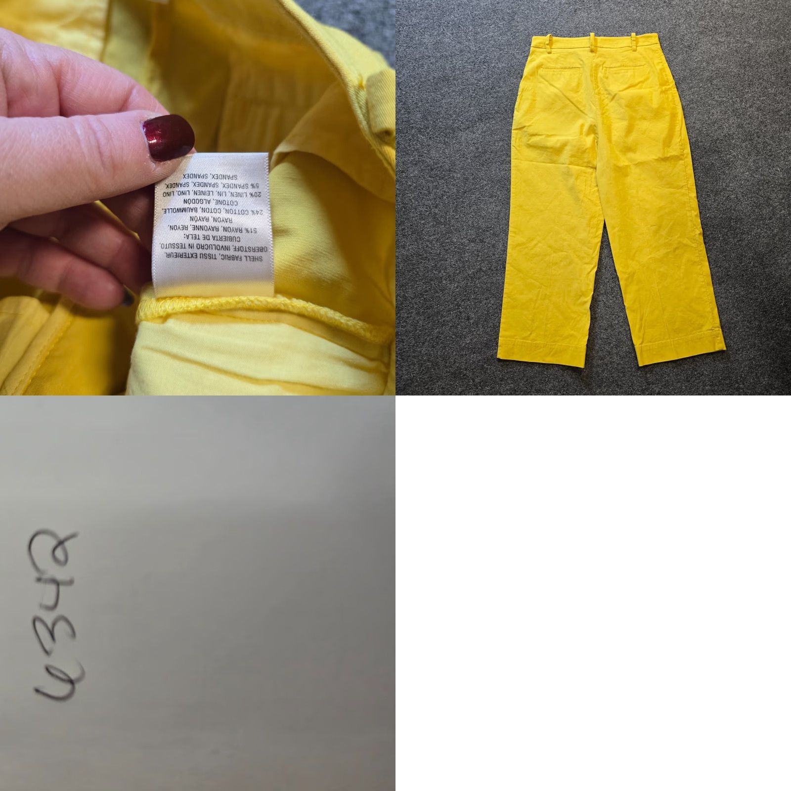 Anthropologie Maeve Pants Women Size 8 Yellow Linen Blend Wide-Leg Crop Pleated Casual Anthropologie Shirt? Size 30" / US 8 / IT 44 - 8 Thumbnail