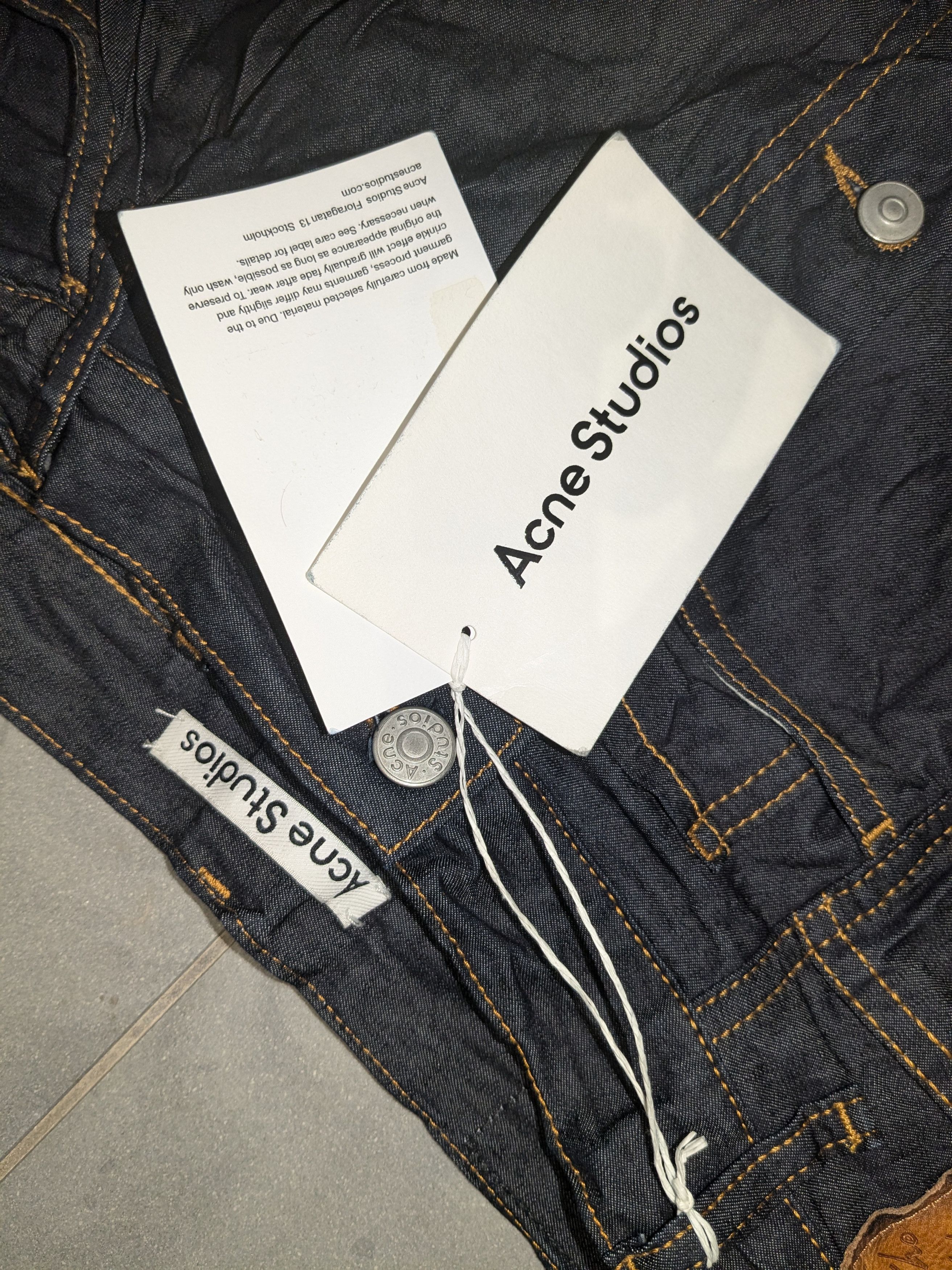 Acne Studios Relaxed crinkled denim jeans Size US 31 - 4 Thumbnail