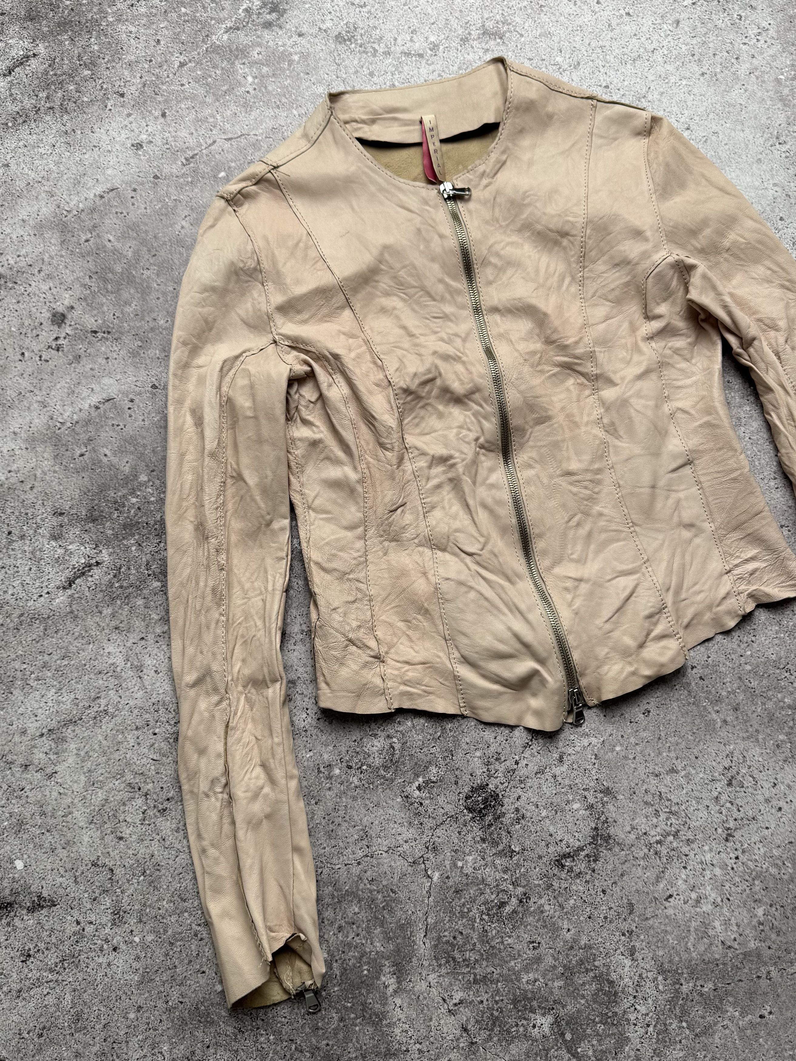 Japanese Brand Vintage Cropped Leather Jacket C666(V582) Size XS / US 0-2 / IT 36-38 - 2 Thumbnail