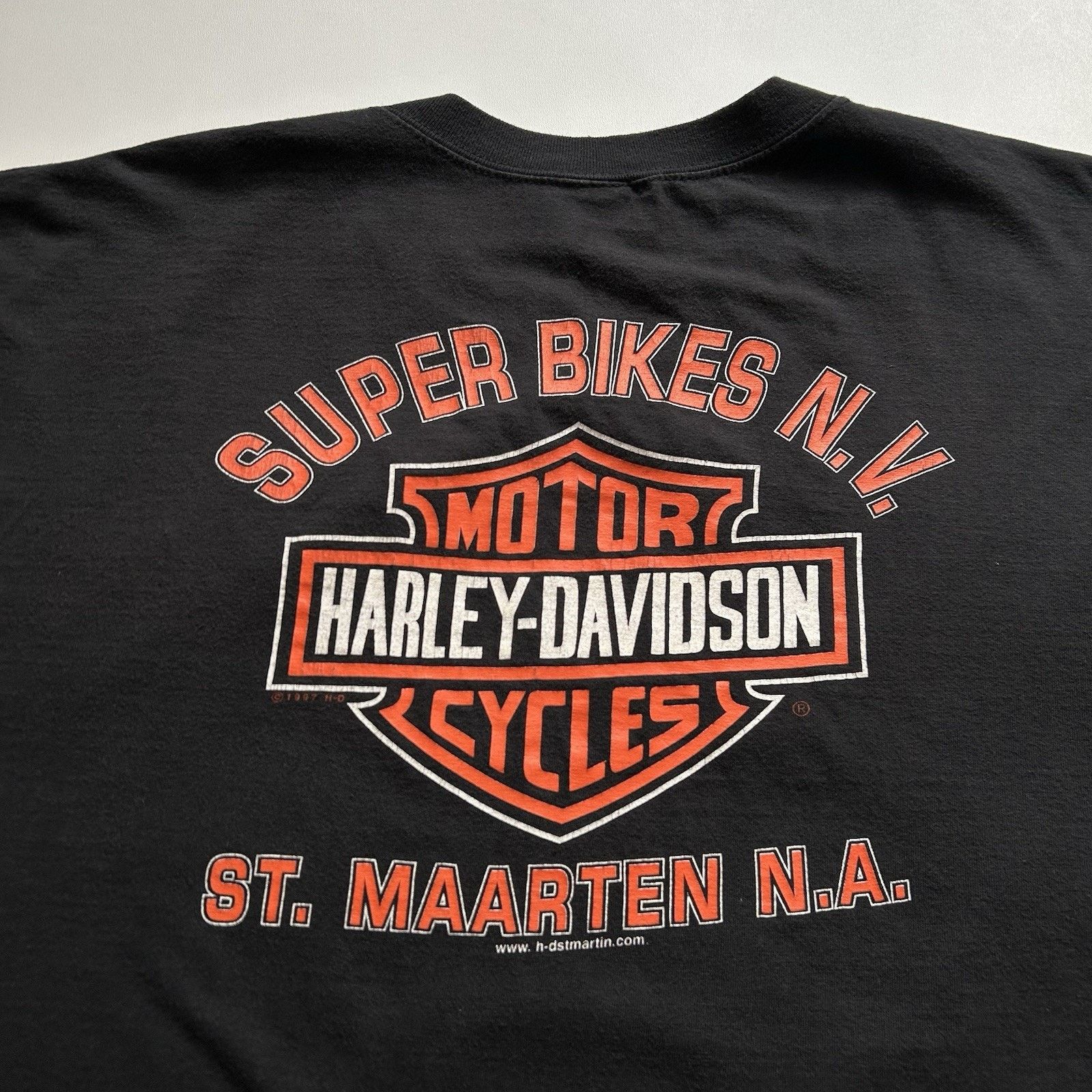 Harley Davidson × Vintage Vintage 90s Harley Davidson Caribbean T Shirt Sz XXL Black Size US XXL / EU 58 / 5 - 6 Thumbnail