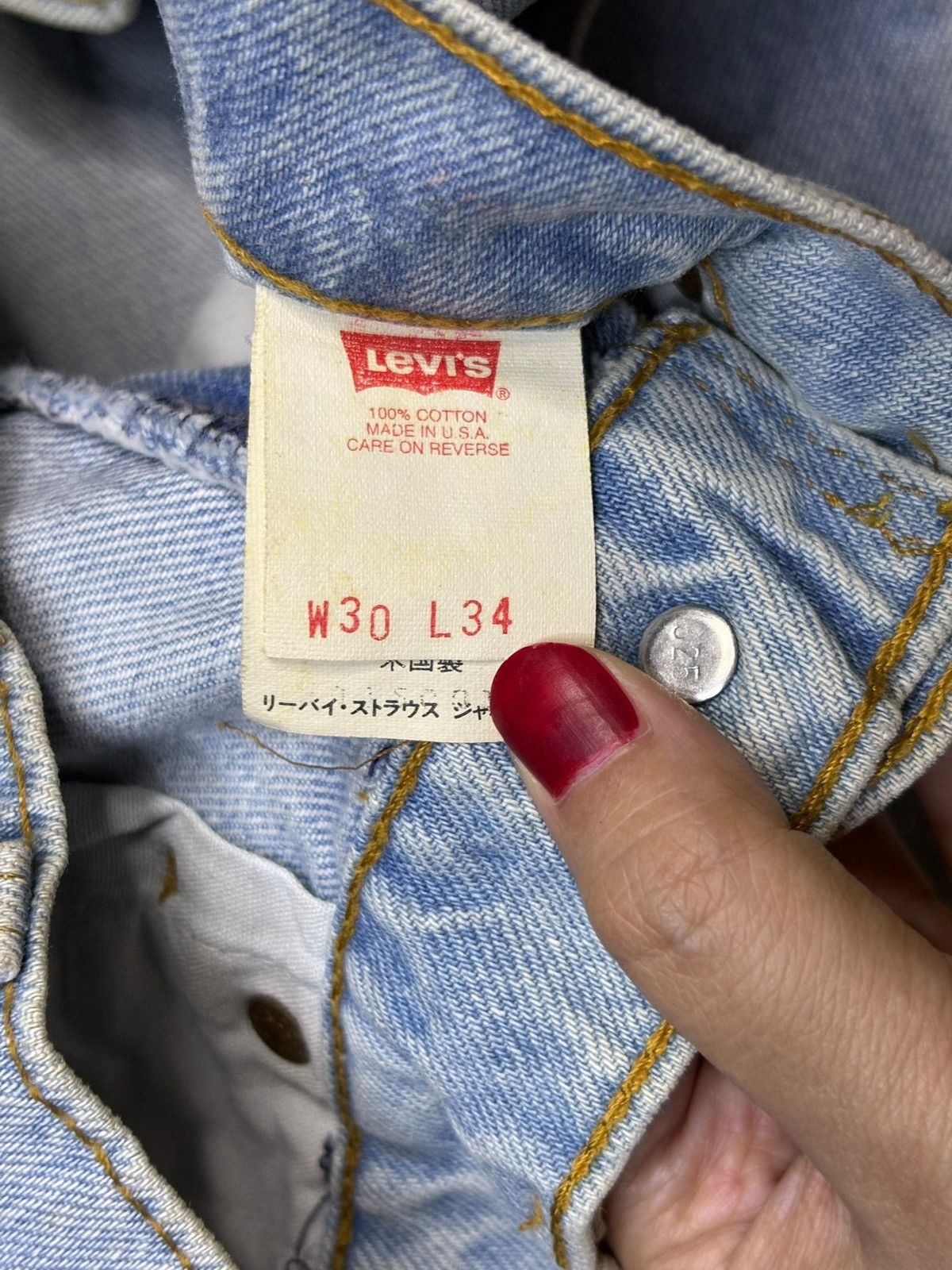 Levi's SALES🔥Vintage 90s Levis 520 Mud Wash Light Blue Baggy Jeans Size US 30 / EU 46 - 10 Thumbnail