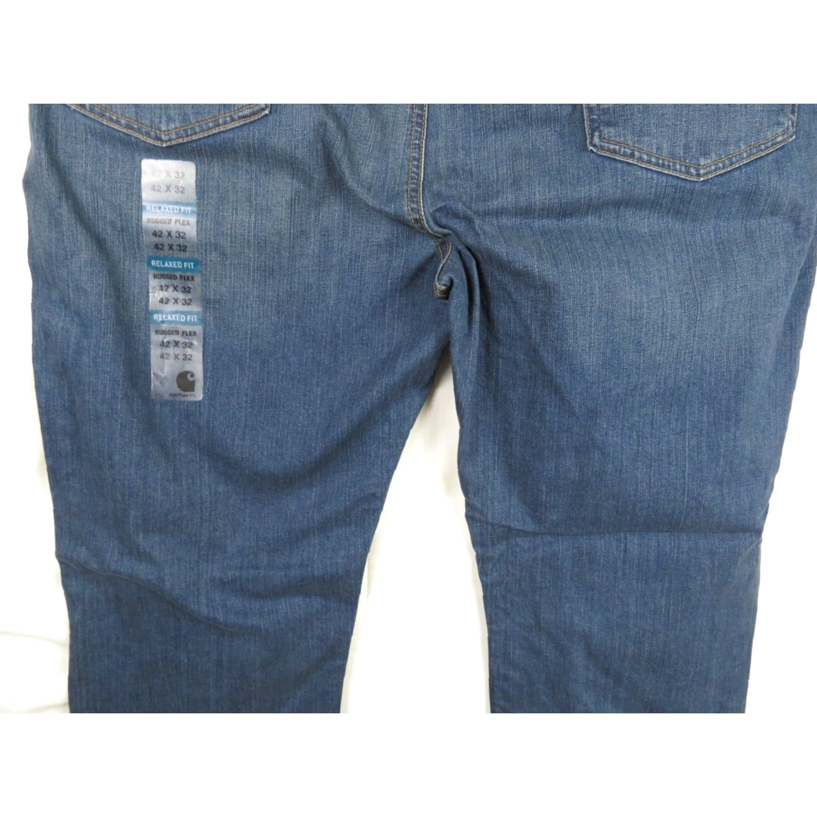 Carhartt NWT Carhartt Jeans 42X32 Denim Relaxed Fit Jeans Men Blue 42 Waist 32 Inseam Work Pants Size US 42 / EU 58 - 7 Thumbnail