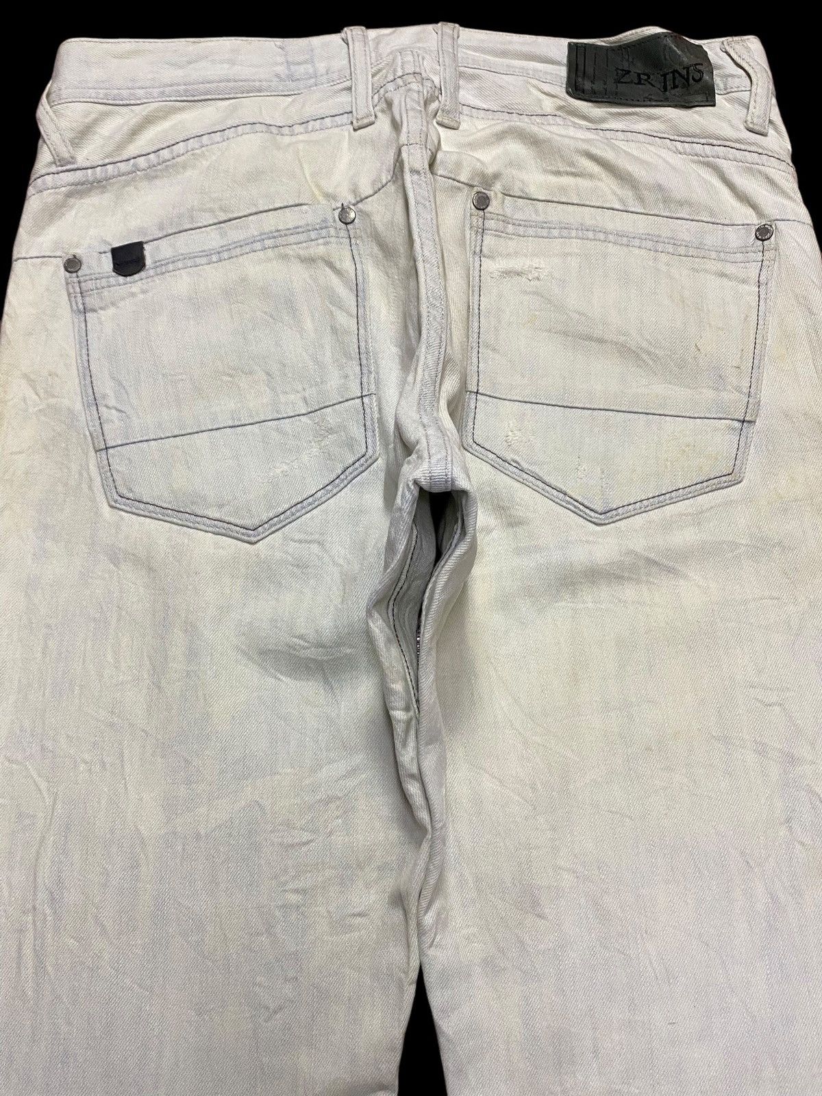 Rhude × Zara Vintage Zara Faded Wash Distressed Loose Jeans Size US 34 / EU 50 - 4 Thumbnail