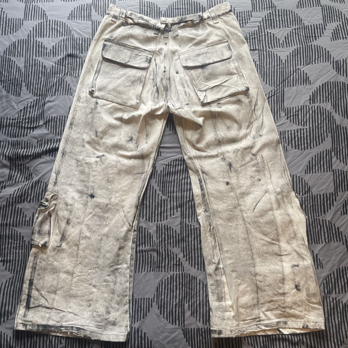 Designer Kraftwork Aint Eazy BK Flared Cargo Beige Size US 34 / EU 50 - 3 Thumbnail