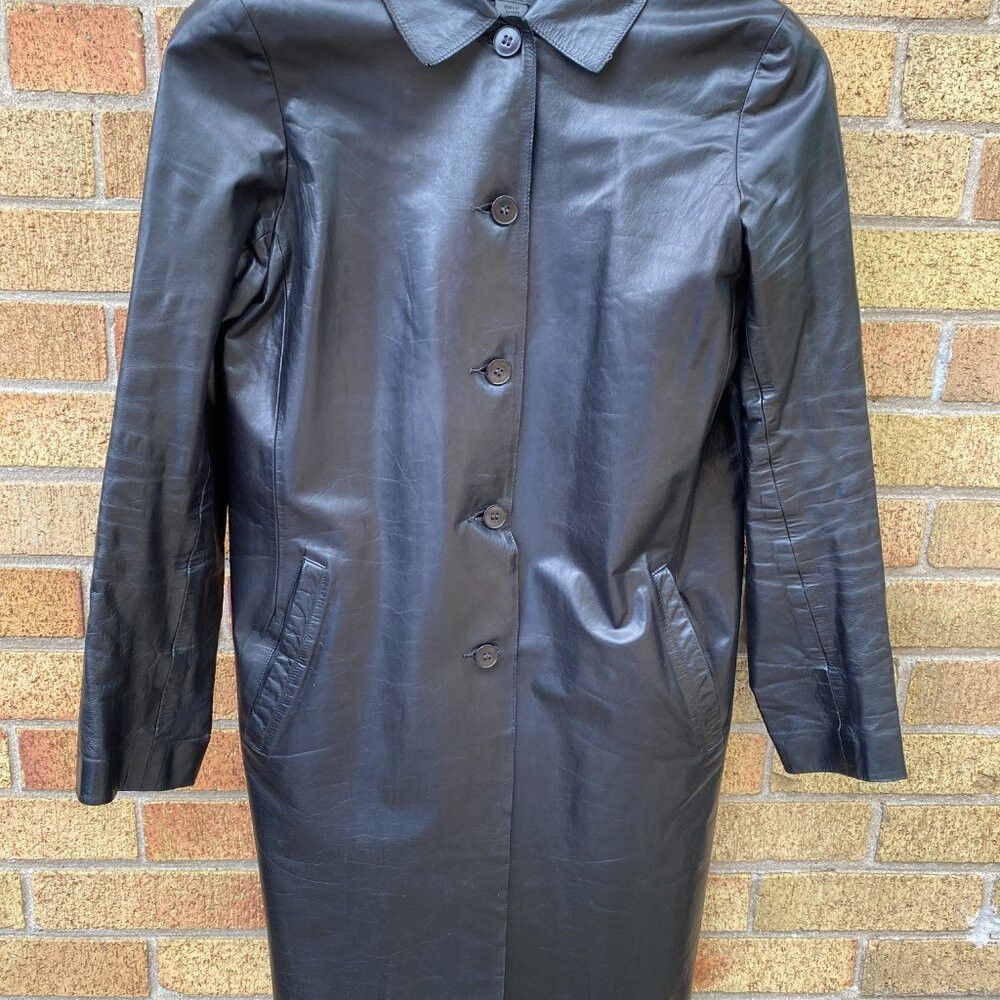 M0851 × Vintage Vintage 90s M0851 Genuine Leather Designer Jacket Small Bla Size S / US 4 / IT 40 - 4 Thumbnail