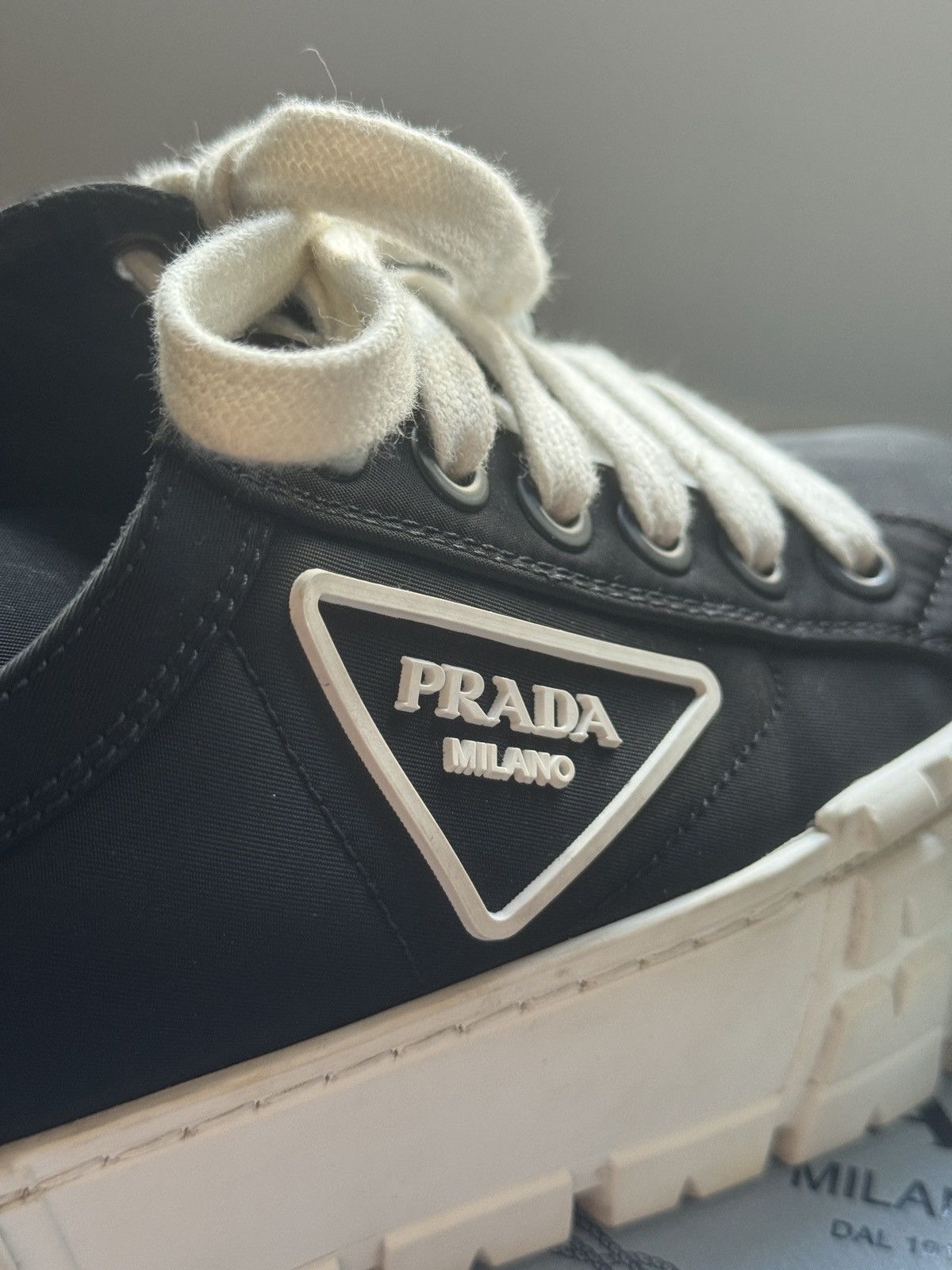 Prada Prada Double Wheel Re-nylon Gabardine Sneakers Size US 7 / IT 37 - 7 Thumbnail