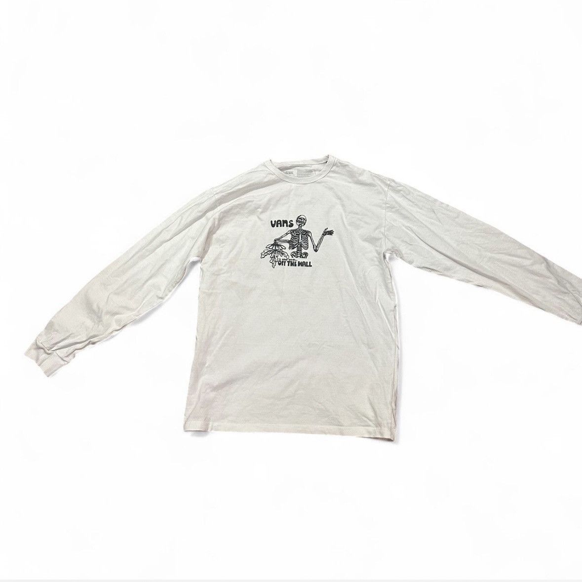 Van Vans Off The Wall Skeleton Long Sleeve Tee White Medium Size US M / EU 48-50 / 2 - 1 Thumbnail