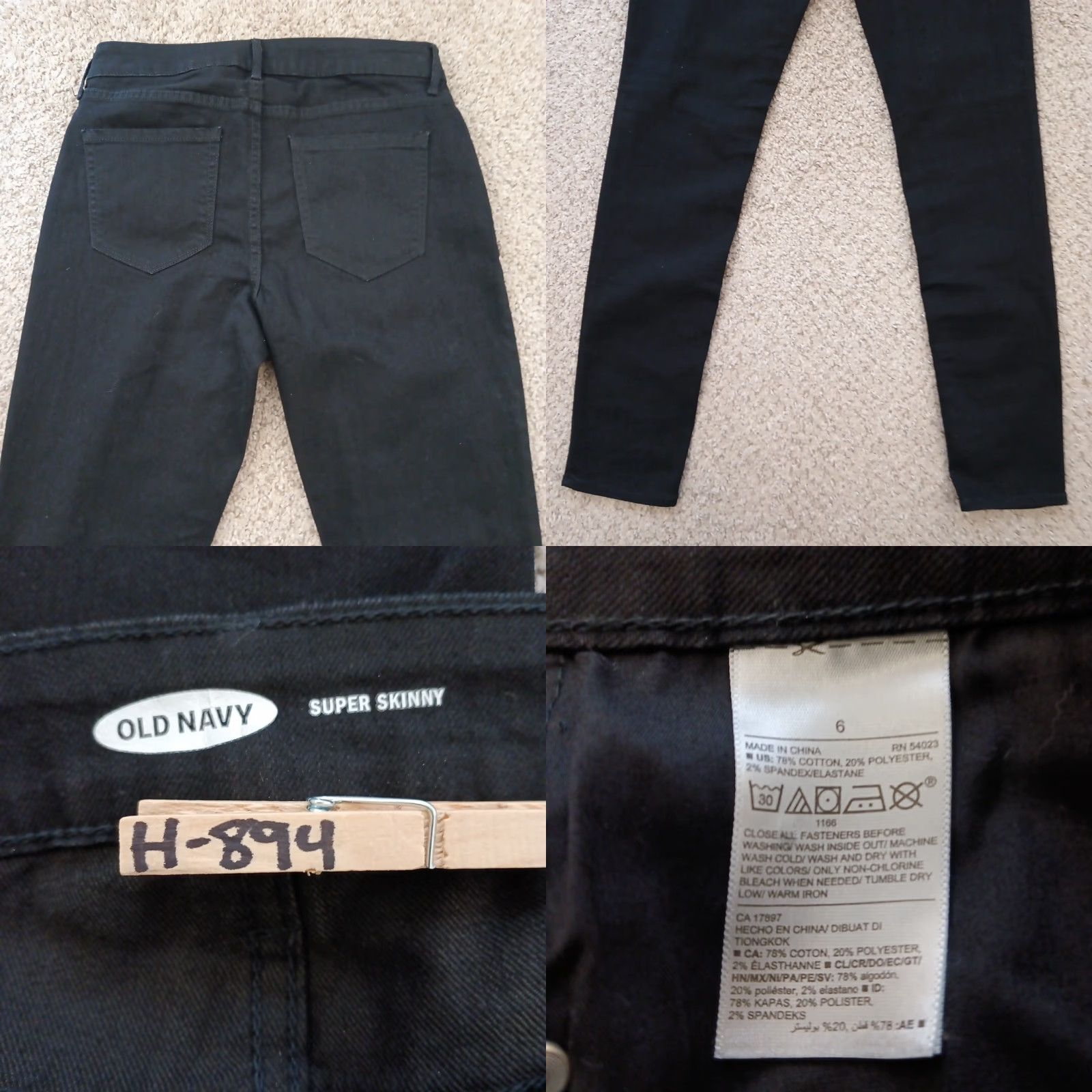 Old Navy Old Navy Jegging Pants Womens Size 6 Black 28x29 Mid Rise Skinny Jeans Regular Denim Cotton Blend 29 In Inseam Mens? Size 28" / US 6 / IT 42 - 8 Thumbnail