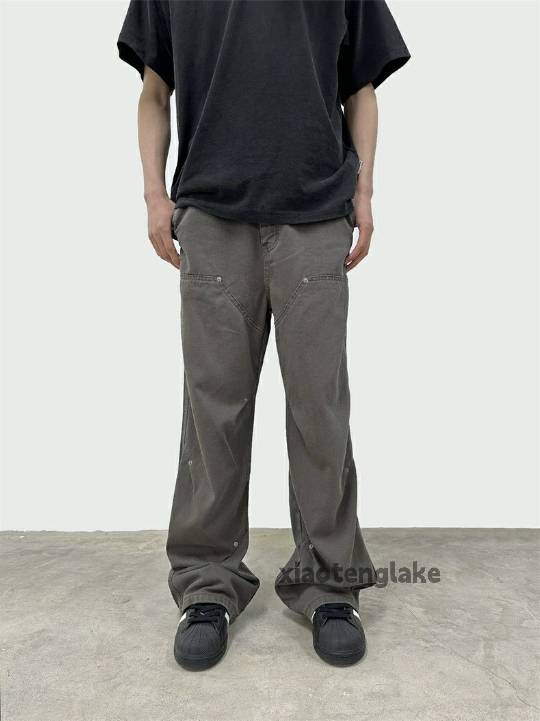 Designer × Japanese Brand × Vintage washed faded loose baggy carpenter workwear pants Size US 32 / EU 48 - 5 Thumbnail