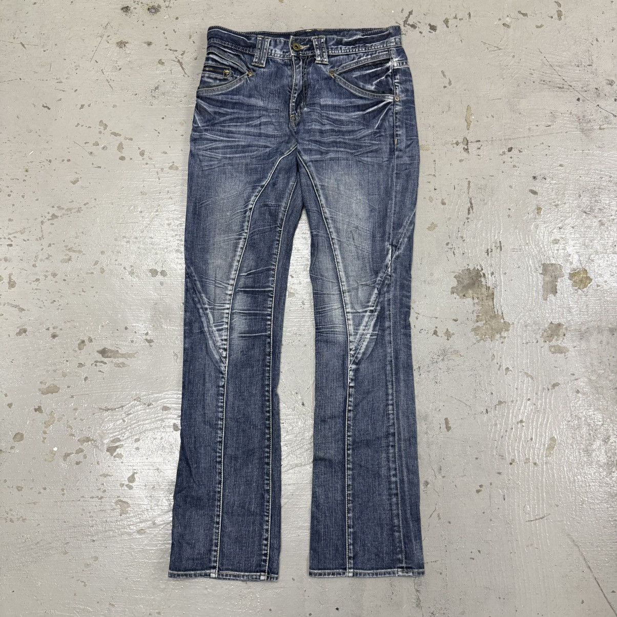 Michel Klein 2000s Mk.Michel Klein Homme Buckle Back Punk Panel Jeans Size US 30 / EU 46 - 1 Thumbnail