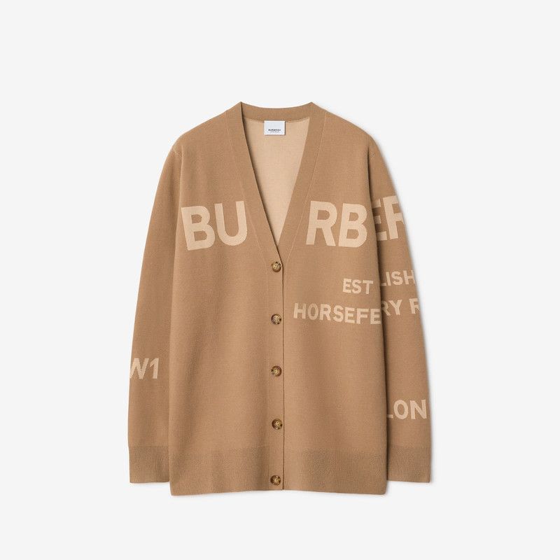 Burberry o1w1db10426 Horseferry Silk Wool Blend Cardigan in Camel Size M / US 6-8 / IT 42-44 - 1 Preview