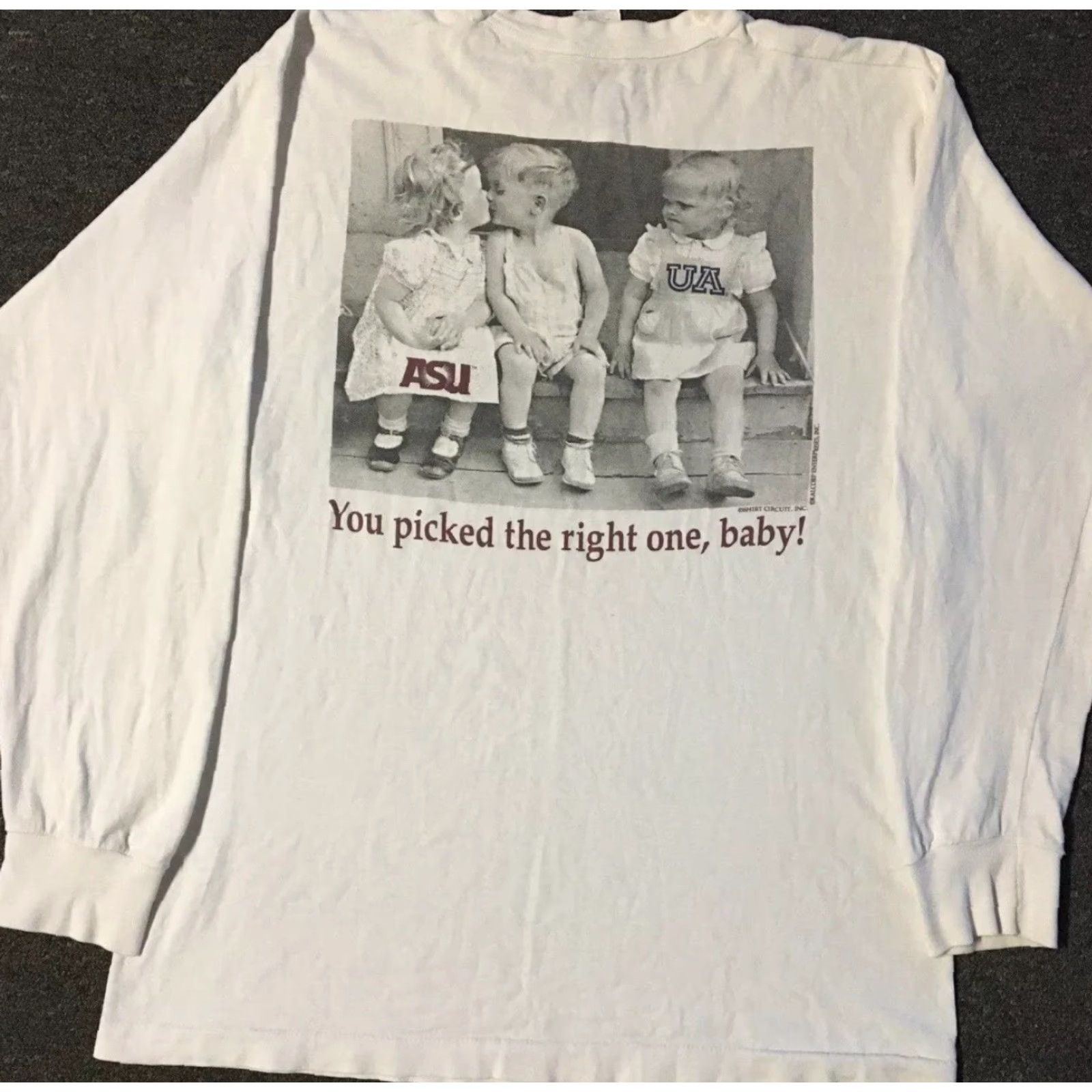 Vintage VINTAGE ASU Right Choice Shirt M White 90s Striped Long Sleeve Shirt Mens Grunge Humor University Sun Devils USA USA Size US M / EU 48-50 / 2 - 2 Thumbnail