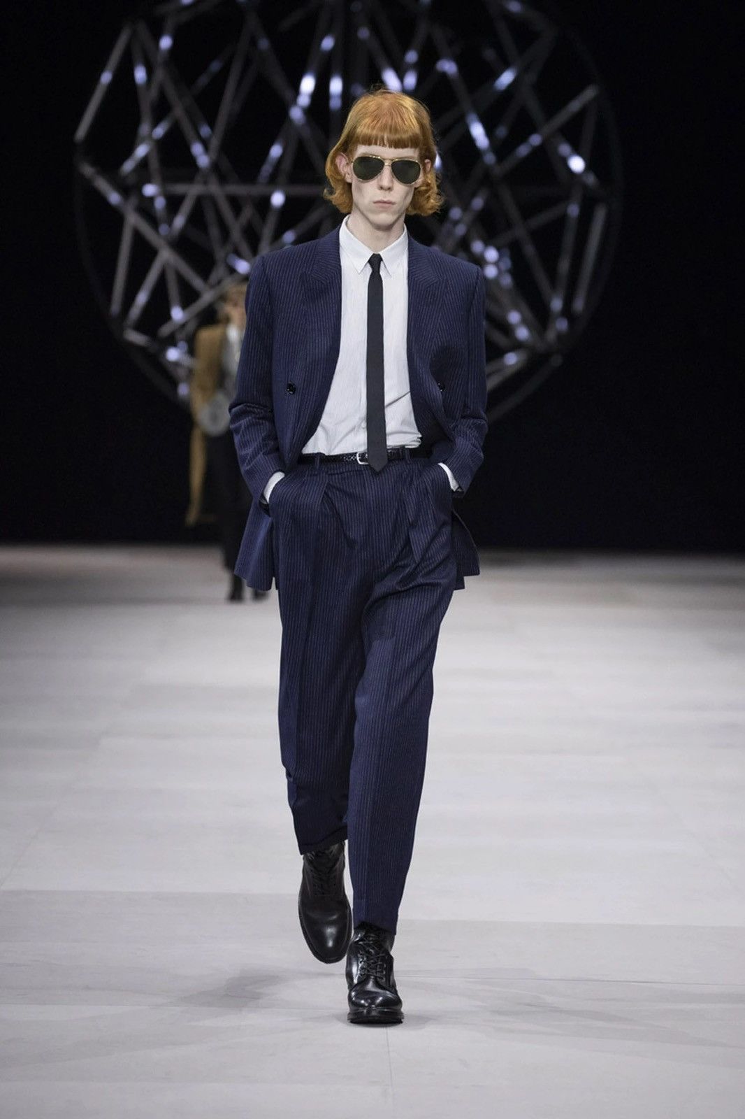 Celine FW19 Navy Pinstripe Suit Size 44R - 1 Thumbnail