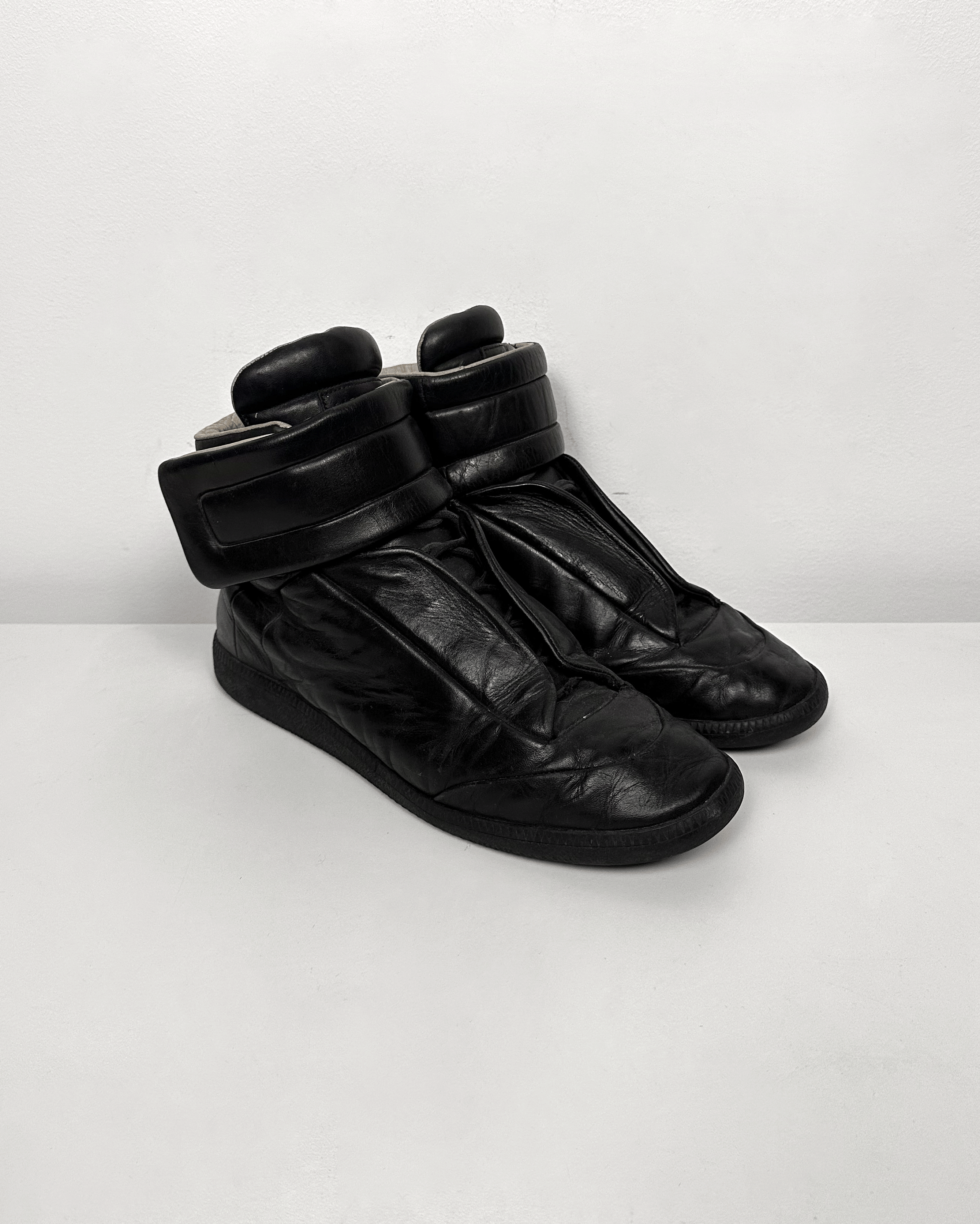 Maison Margiela Maison Margiela Future High Black Sneakers Size US 12 / EU 45 - 1 Thumbnail