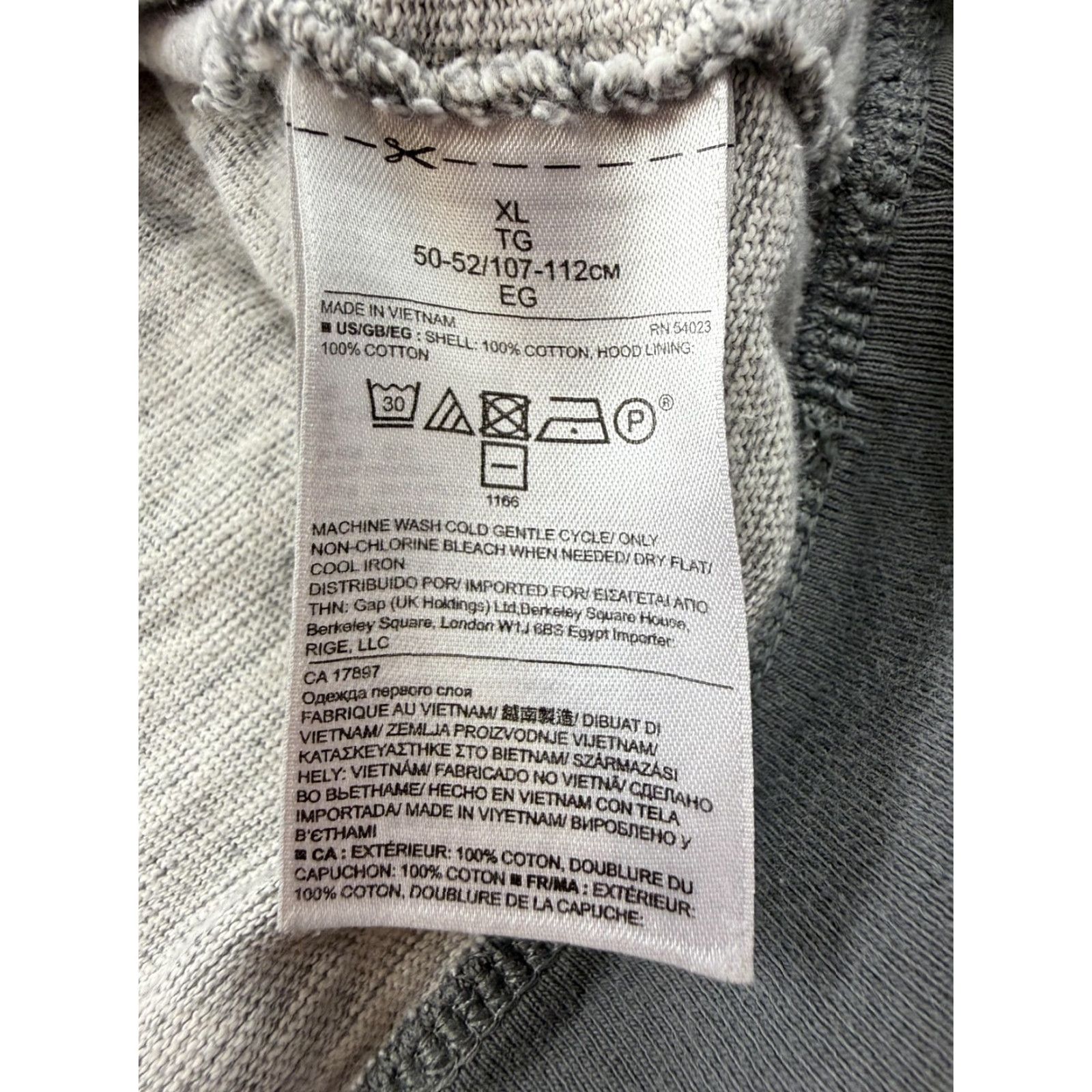 Banana Republic Banana Republic Hoodie Sweatshirt Mens XL Gray Henley Knit Pullover Pockets Size US XL / EU 56 / 4 - 7 Thumbnail