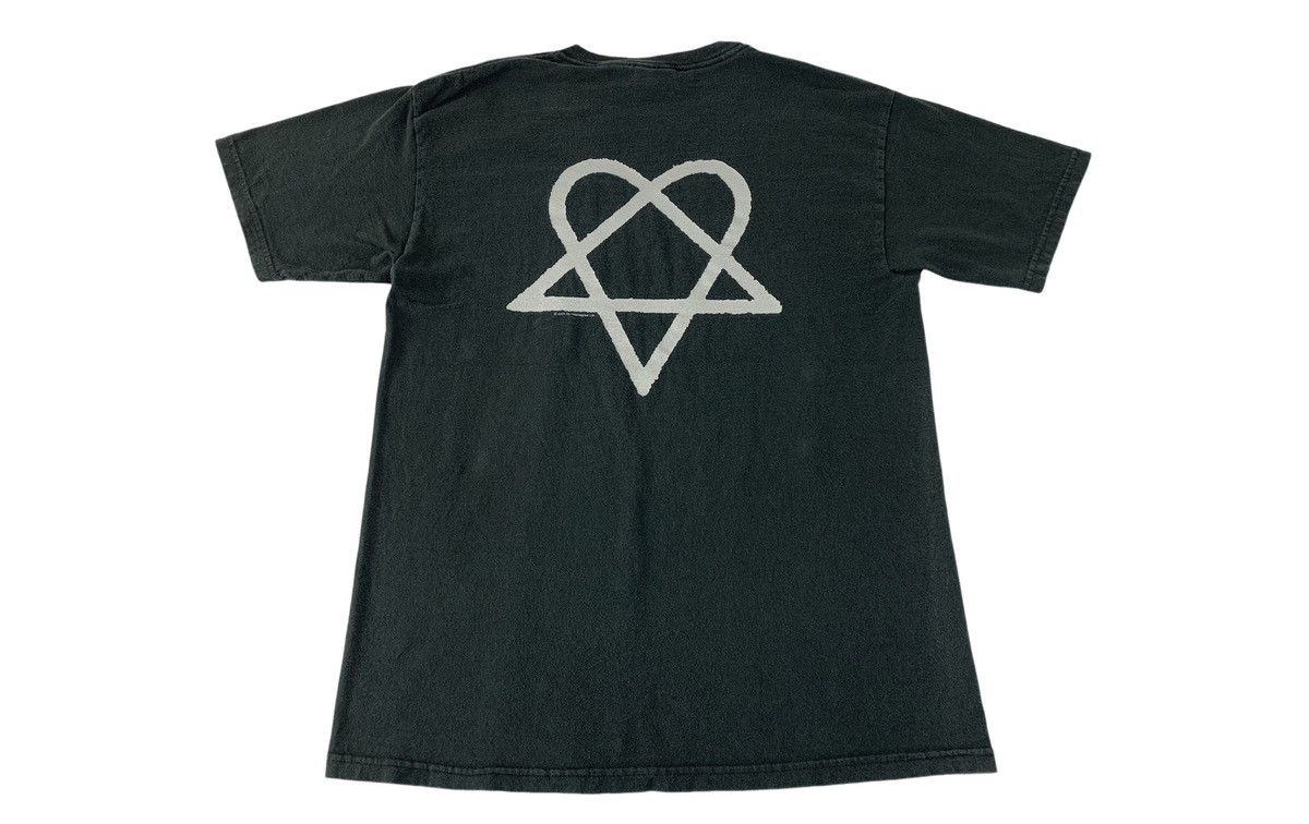 Band Tees Vintage 2004 Him Band Oy Heartagram Big Logo Black Tee Size US M / EU 48-50 / 2 - 2 Thumbnail
