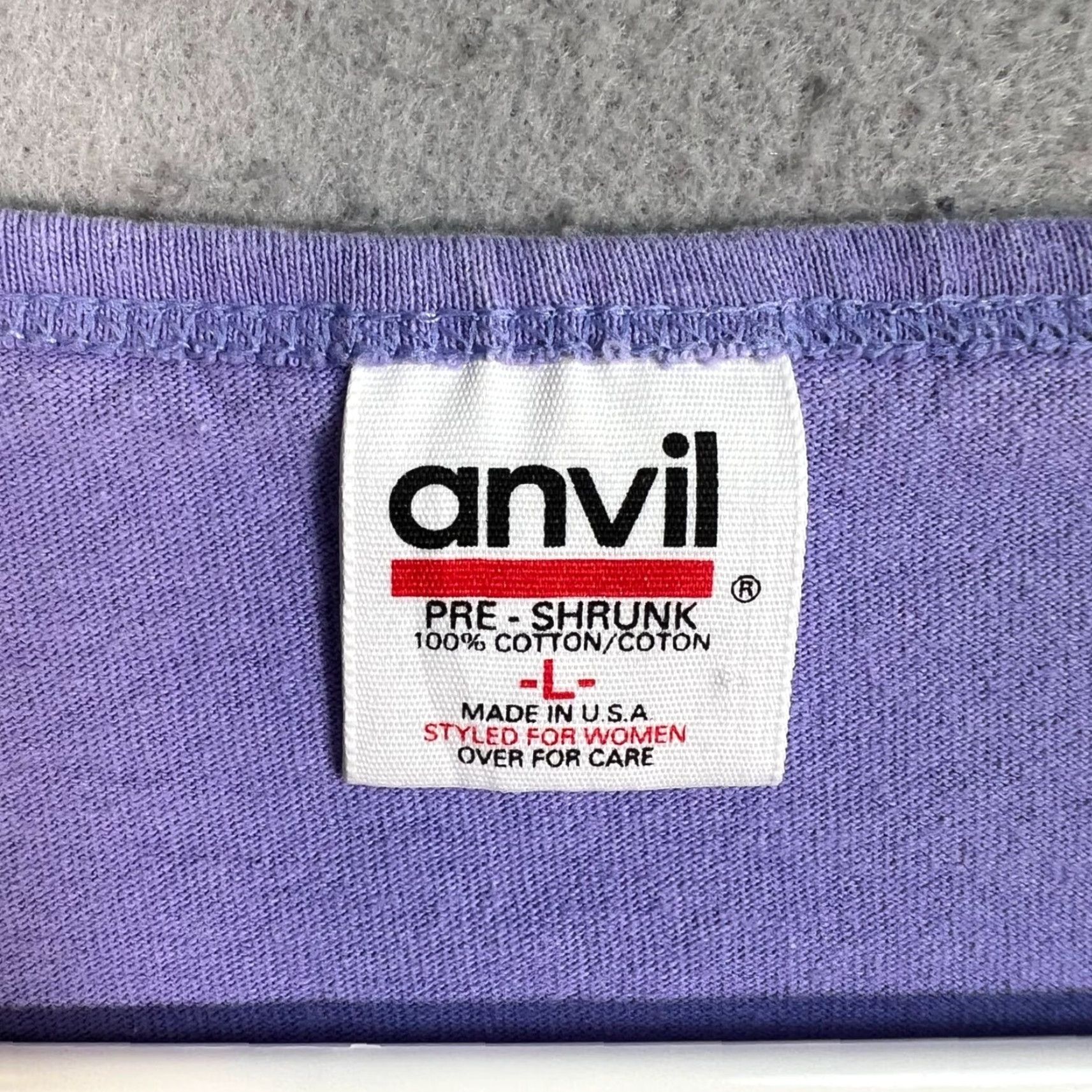 Anvil VINTAGE Anvil T-Shirt Women Purple 100% Cotton L Adult Womens Large Vintage Shirt 90s Concert Arizona Sun Purple T-Shirt Womens L Size L / US 10 / IT 46 - 3 Thumbnail