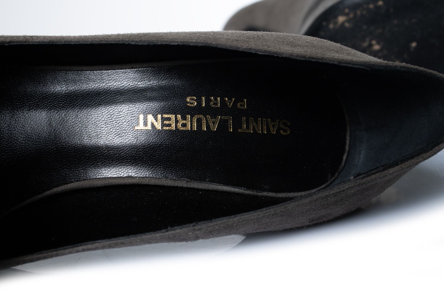 Saint Laurent Paris Saint Laurent, Grey suede janis pump Size US 6.5 / IT 36.5 - 8 Thumbnail
