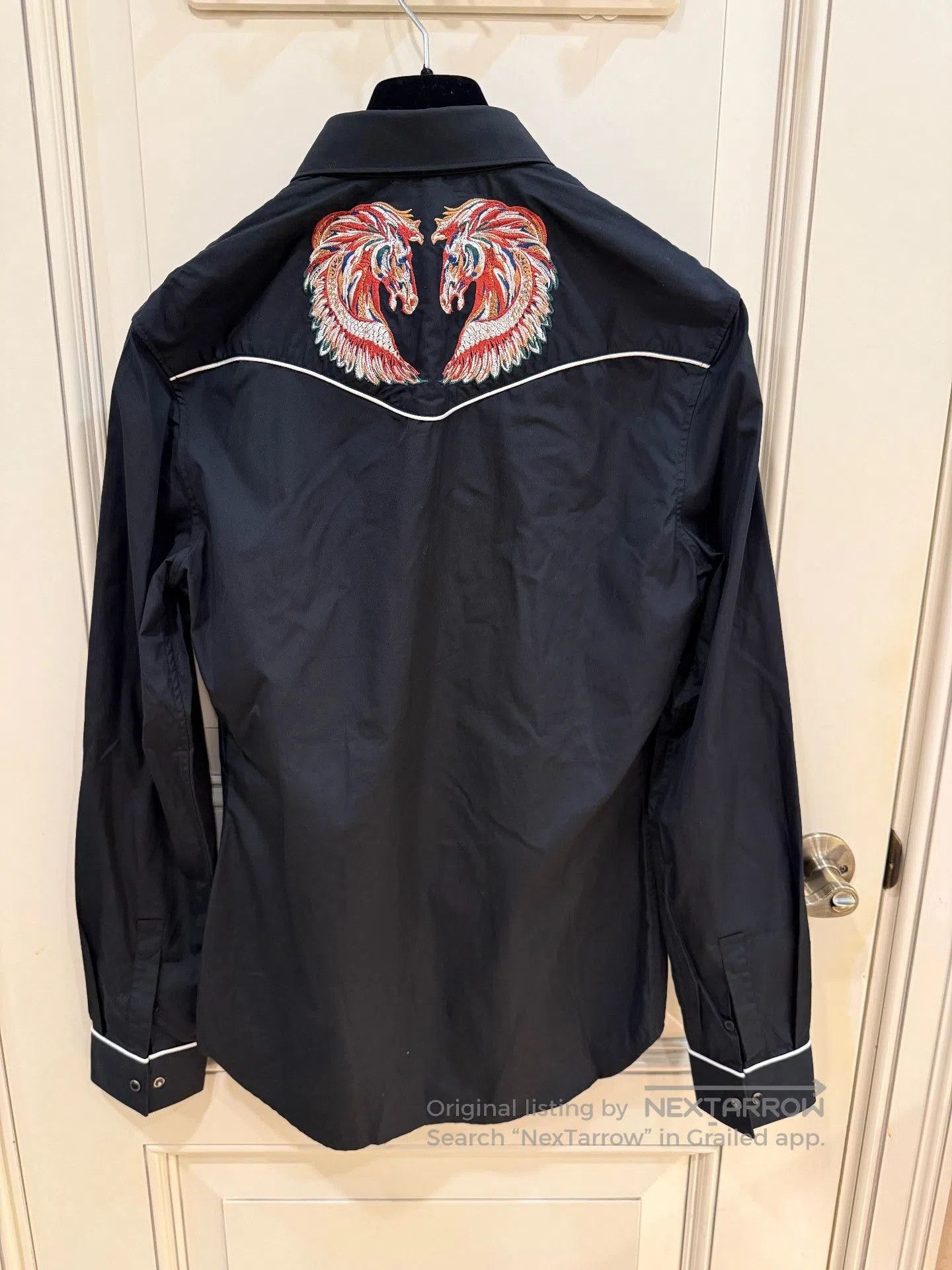 Roberto Cavalli Roberto Cavalli Embroidered Western Shirt. Size US M / EU 48-50 / 2 - 4 Thumbnail