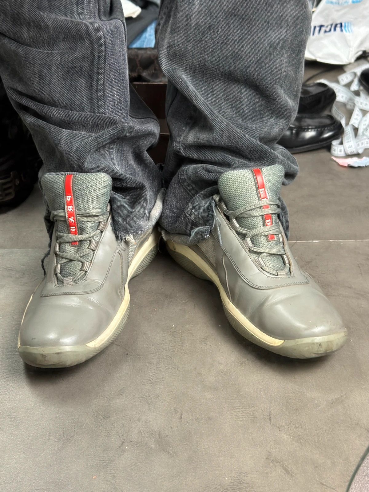 Prada Prada OG American Cup 2000’s grey trainers Size US 12 / EU 45 - 14 Thumbnail