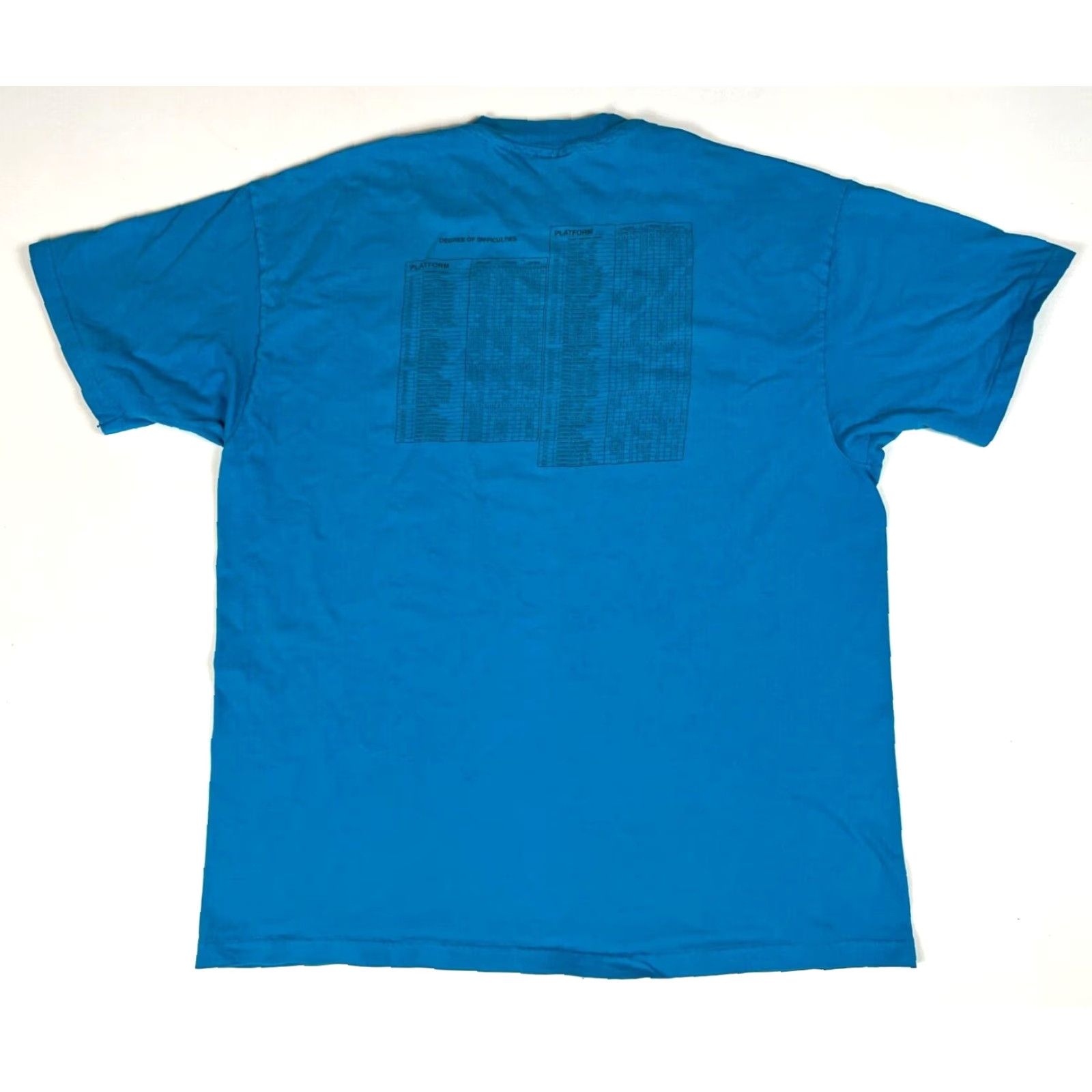 Hanes VINTAGE Hanes Beefy-T T-Shirt Men XL Degree Of Difficulties 90s Double-Sided Made in USA Blue Cotton Short Sleeve Crew Neck 1990s Theme Mens Size US XL / EU 56 / 4 - 2 Thumbnail