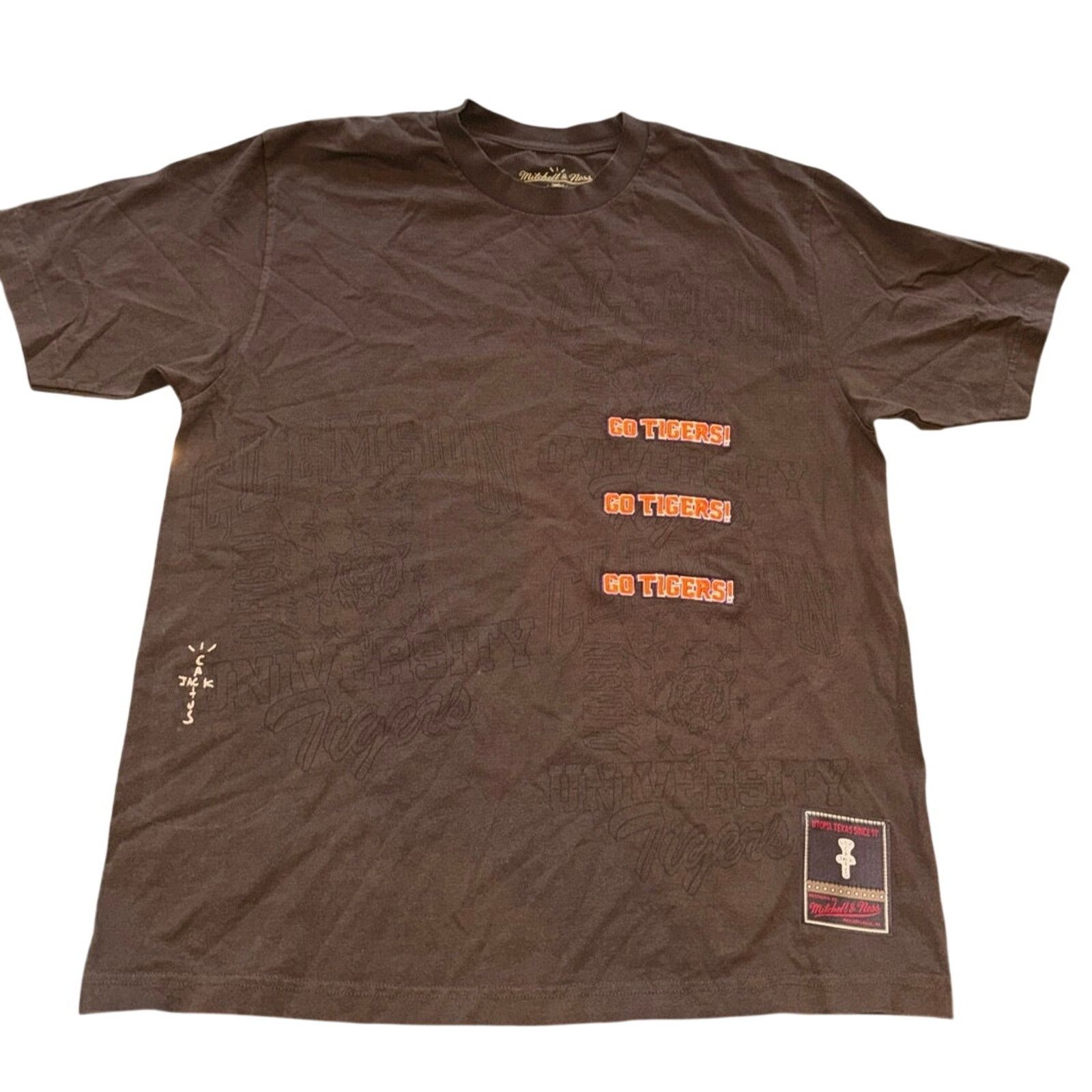 Mitchell & Ness Cactus Jack Travis Scott Mitchell Ness Clemson Uni Tee Sz L Size US L / EU 52-54 / 3 - 3 Thumbnail
