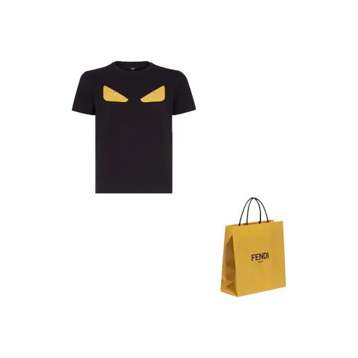 Fendi FENDI Monster Eyes Black Short Sleeve T-Shirt -2507 Size US L / EU 52-54 / 3 - 1 Thumbnail