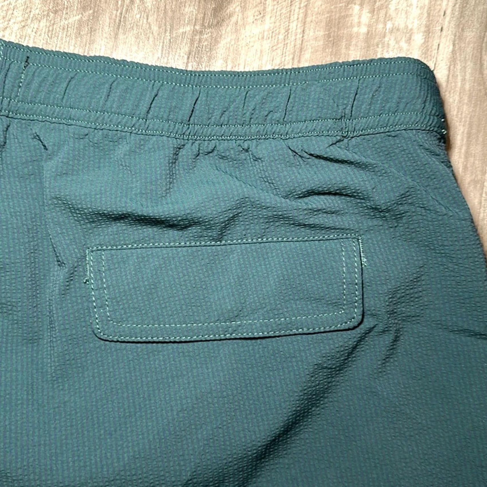 Onia Onia Calder Seersucker Swim Trunks Bottom 2XL Men Green Regular Sized 2XL Dark Green Charcoal MS6036 Size US 39 - 3 Thumbnail