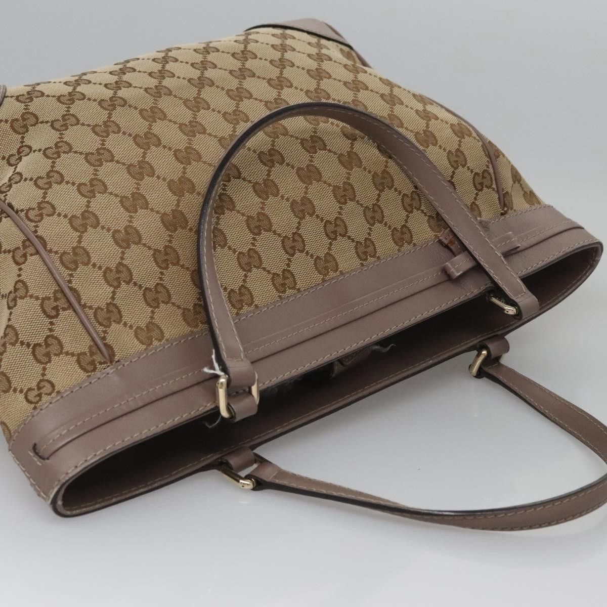 Gucci GUCCI GG Canvas Tote Bag Beige Gold Size ONE SIZE - 6 Thumbnail
