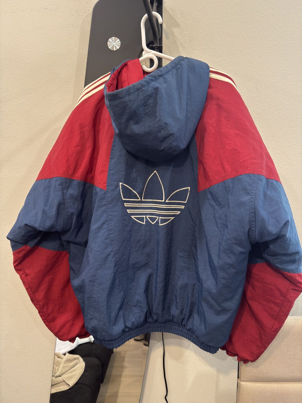 Adidas 1990s Adidas color-block hooded windbreaker jacket Size US XL / EU 56 / 4 - 2 Thumbnail