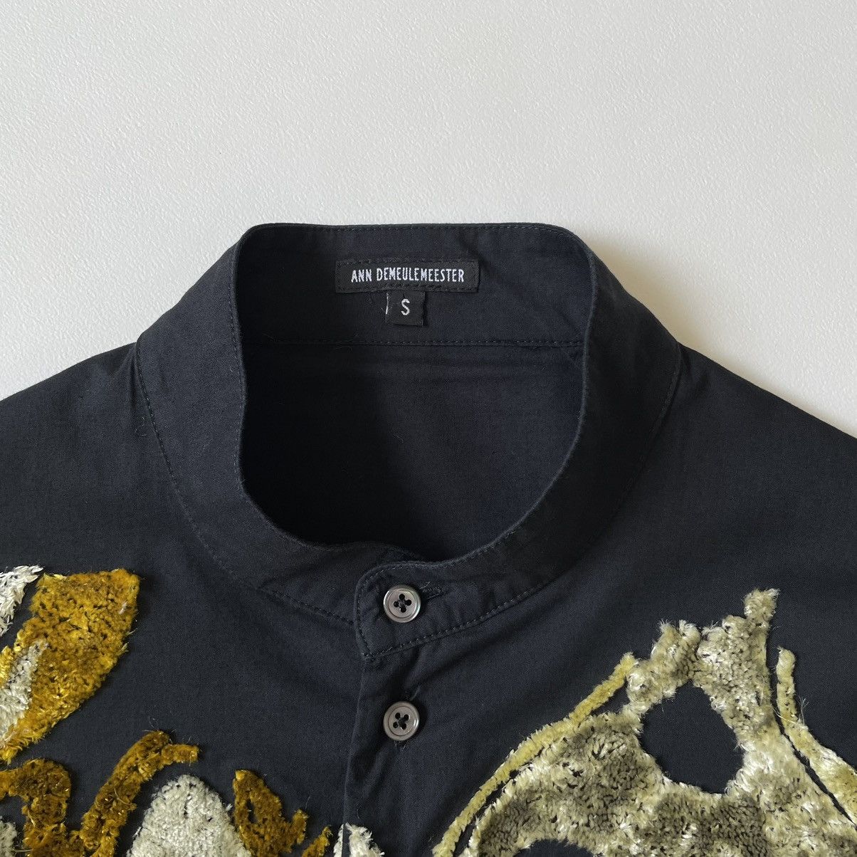 Ann Demeulemeester ‘Abstract Flocked Print’ Black Shirt Size US S / EU 44-46 / 1 - 5 Thumbnail